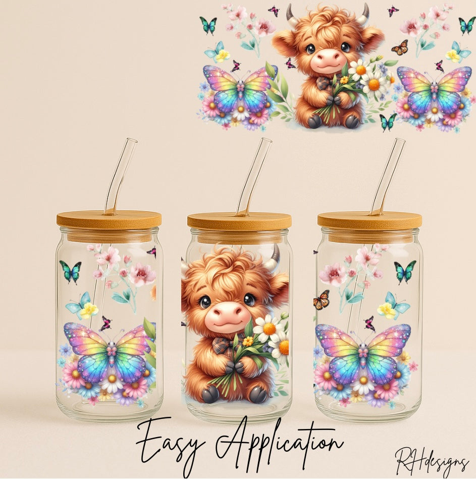 Butterfly Highland Cow - 16oz