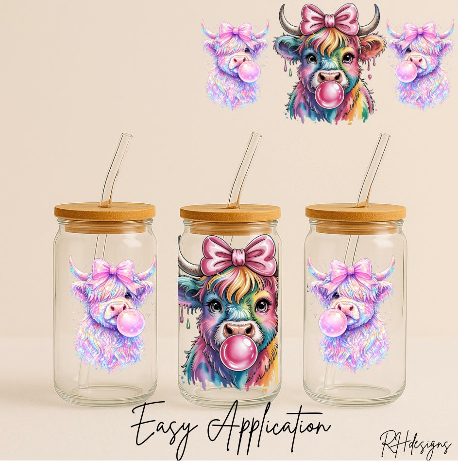 Bubblegum Highland Cow - 16oz