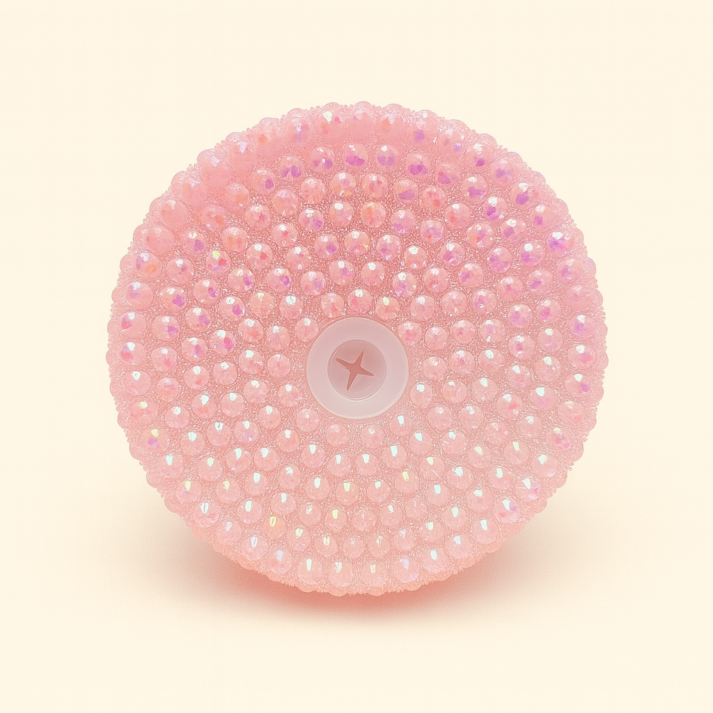 Light Pink Rhinestone Lid