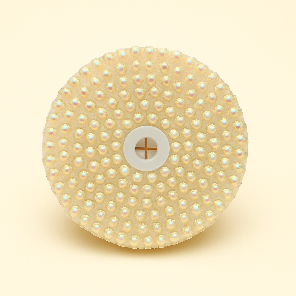 Cream Rhinestone Lid