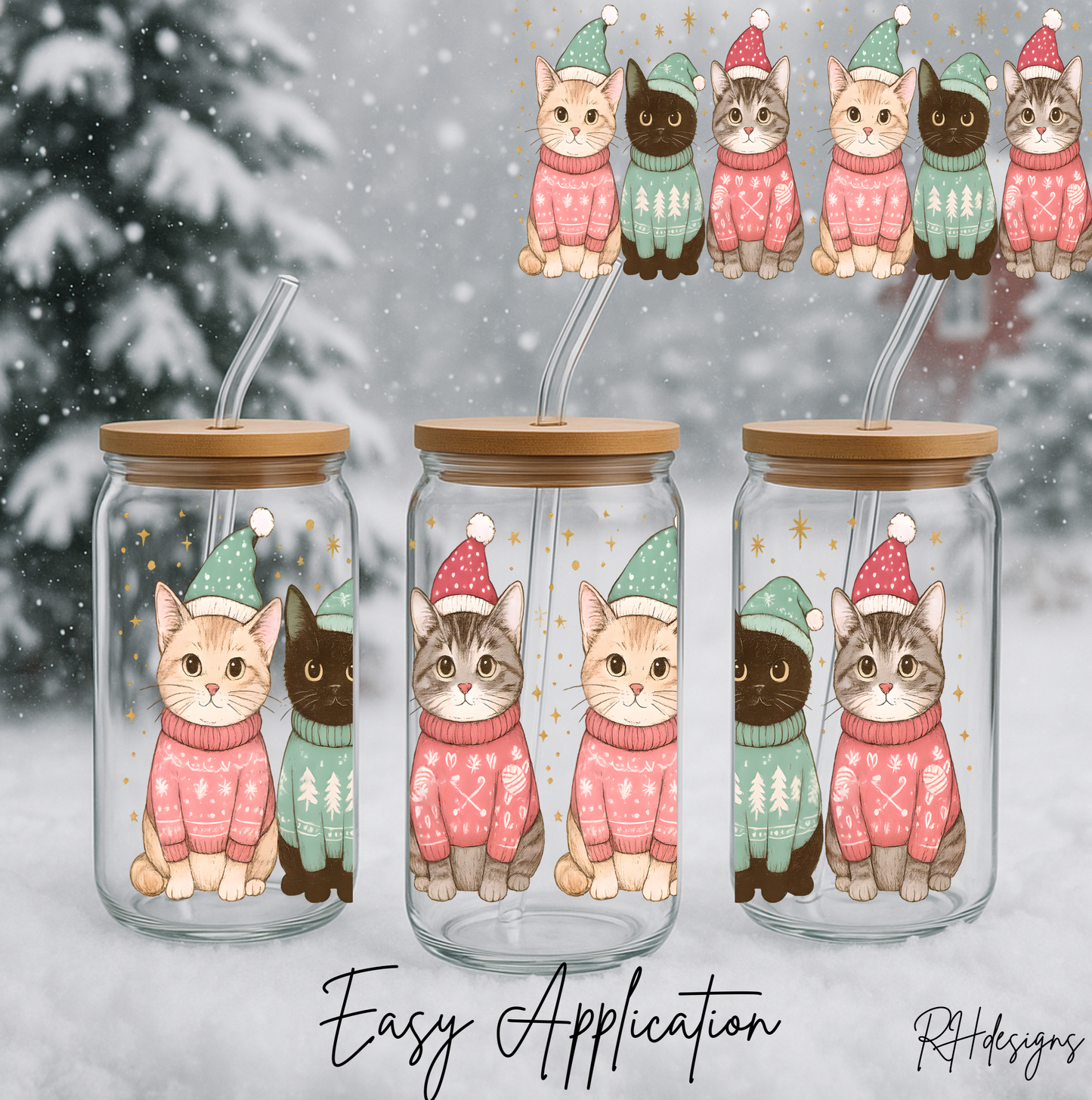 6 Christmas Cats - 16oz