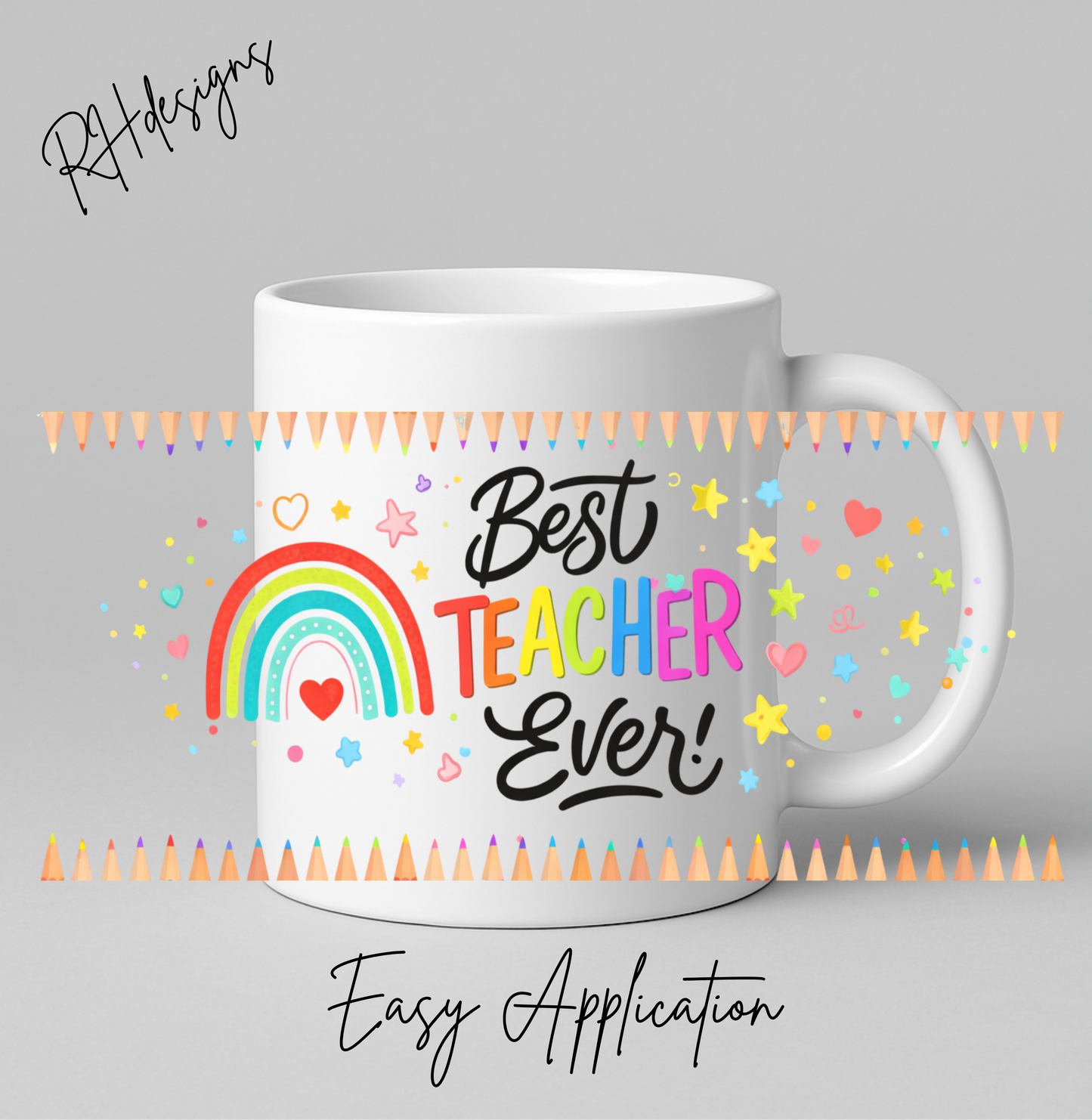Best Teacher Ever Rainbow - 11oz