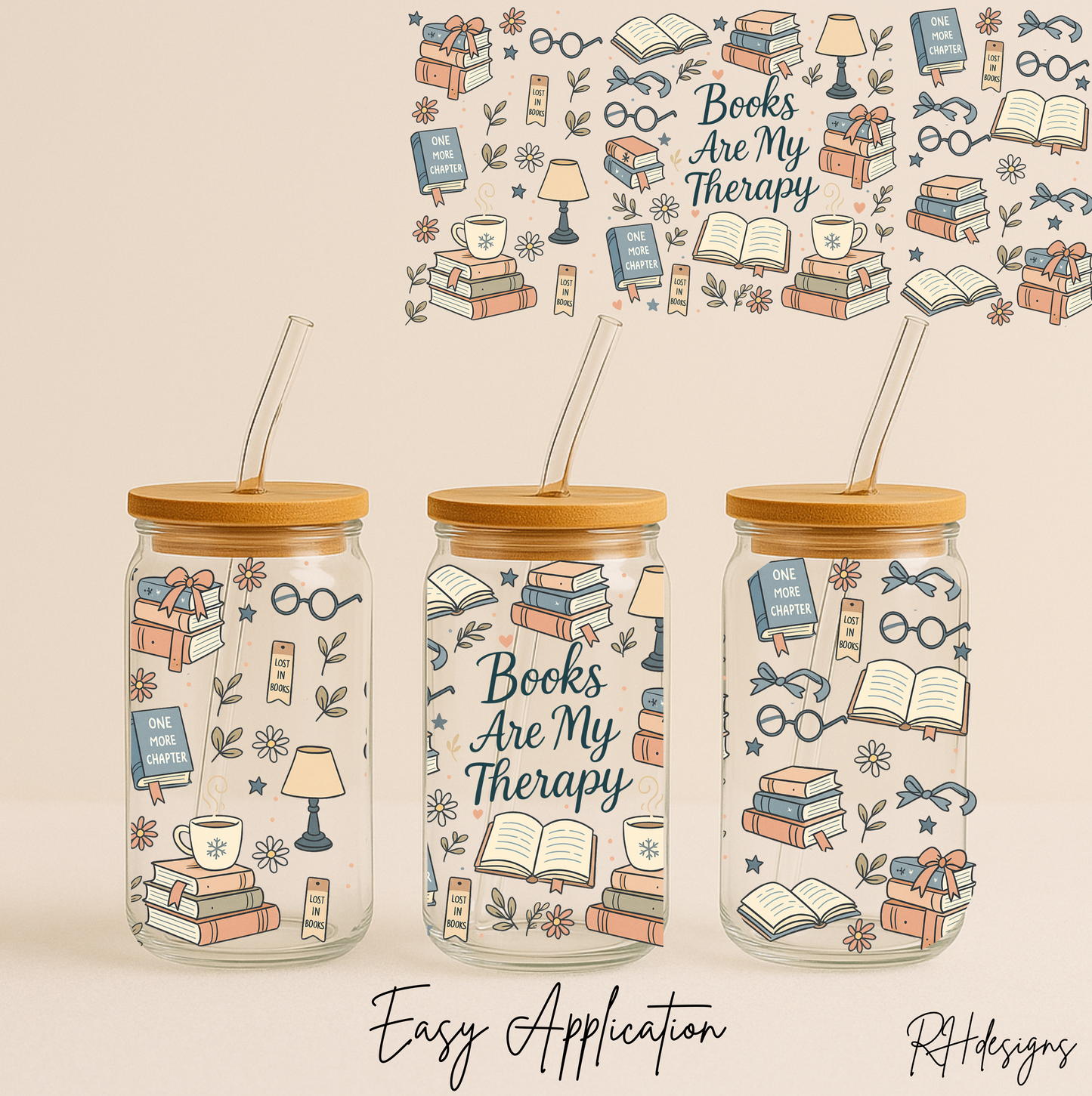Books Are My Therapy - 16oz