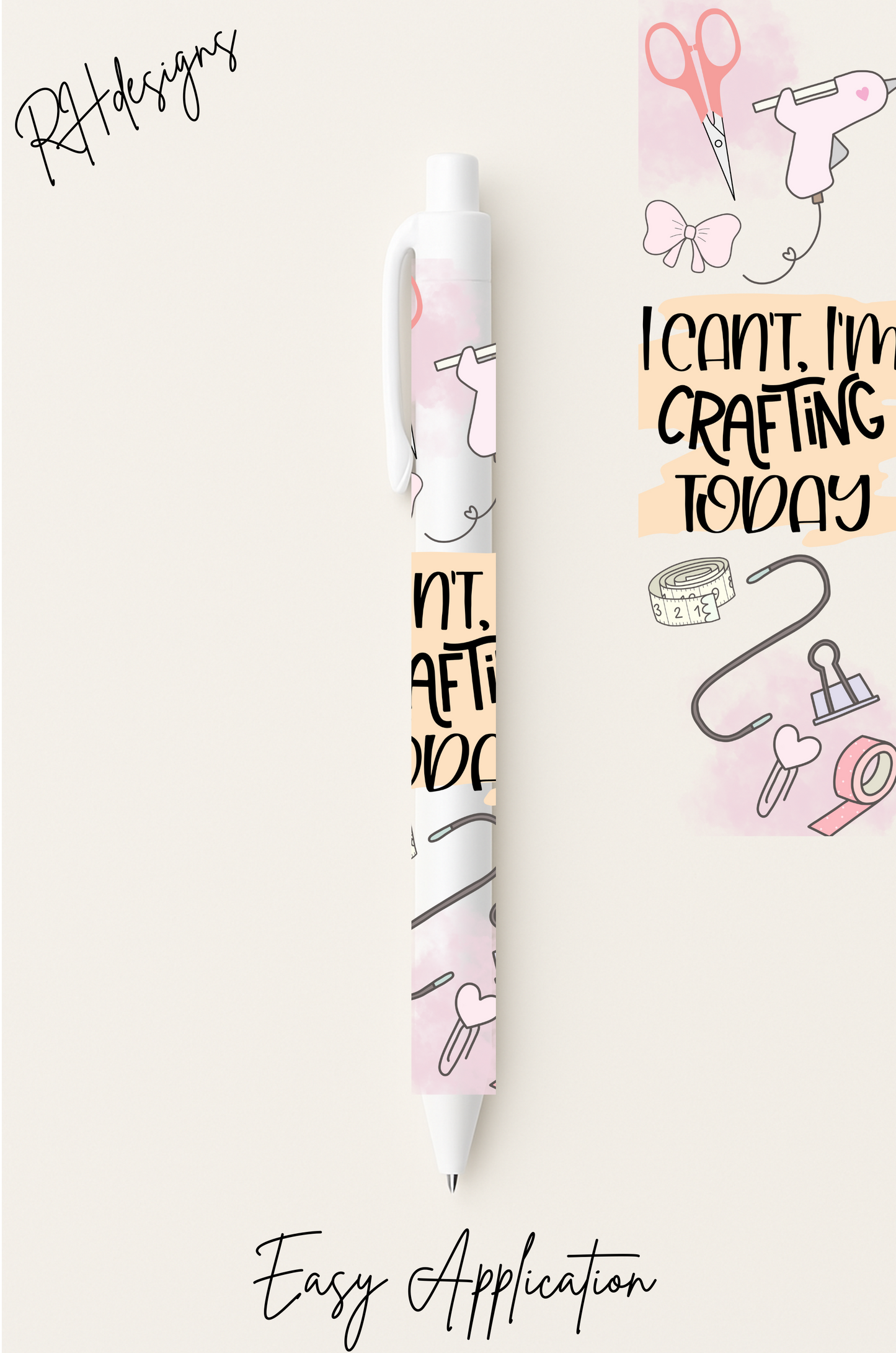 I Cant Im Crafting - Pen/Bookmark wrap