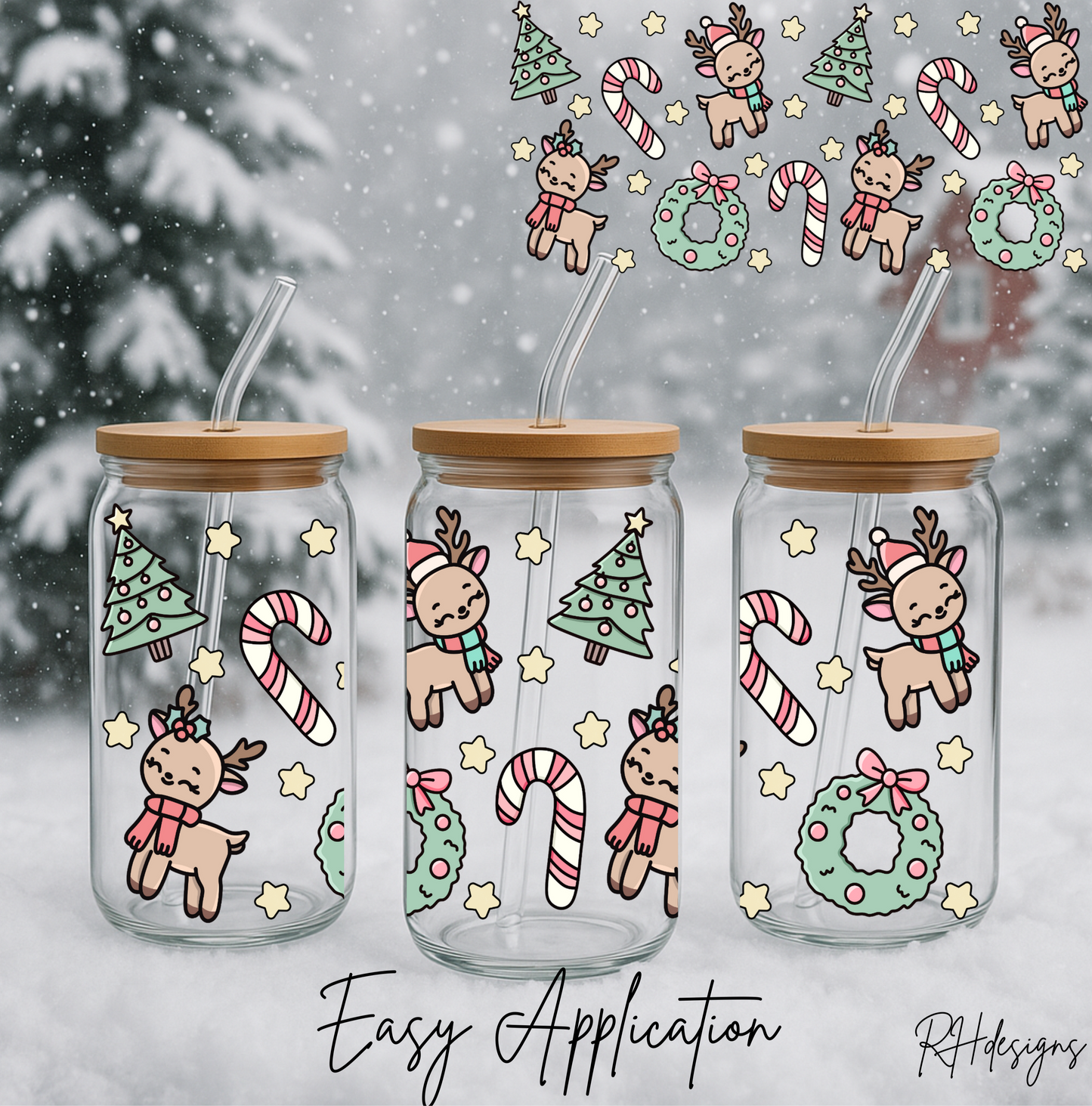 Cute Christmas Reindeer - 16oz