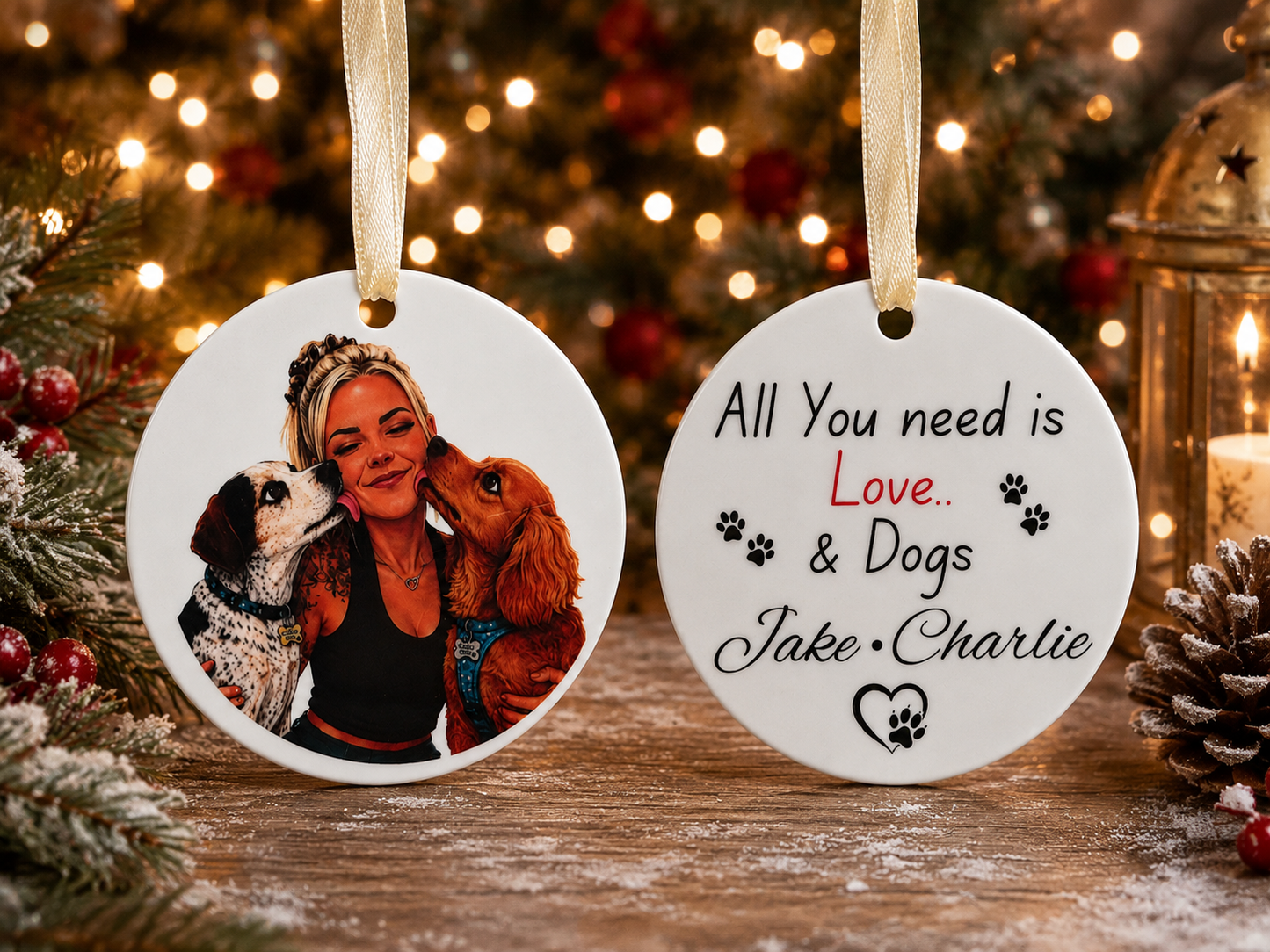 White Acrylic Personalised Bauble