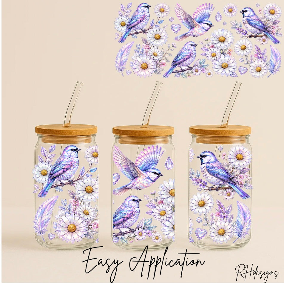 Pearlescent Daisy Birds - 16oz