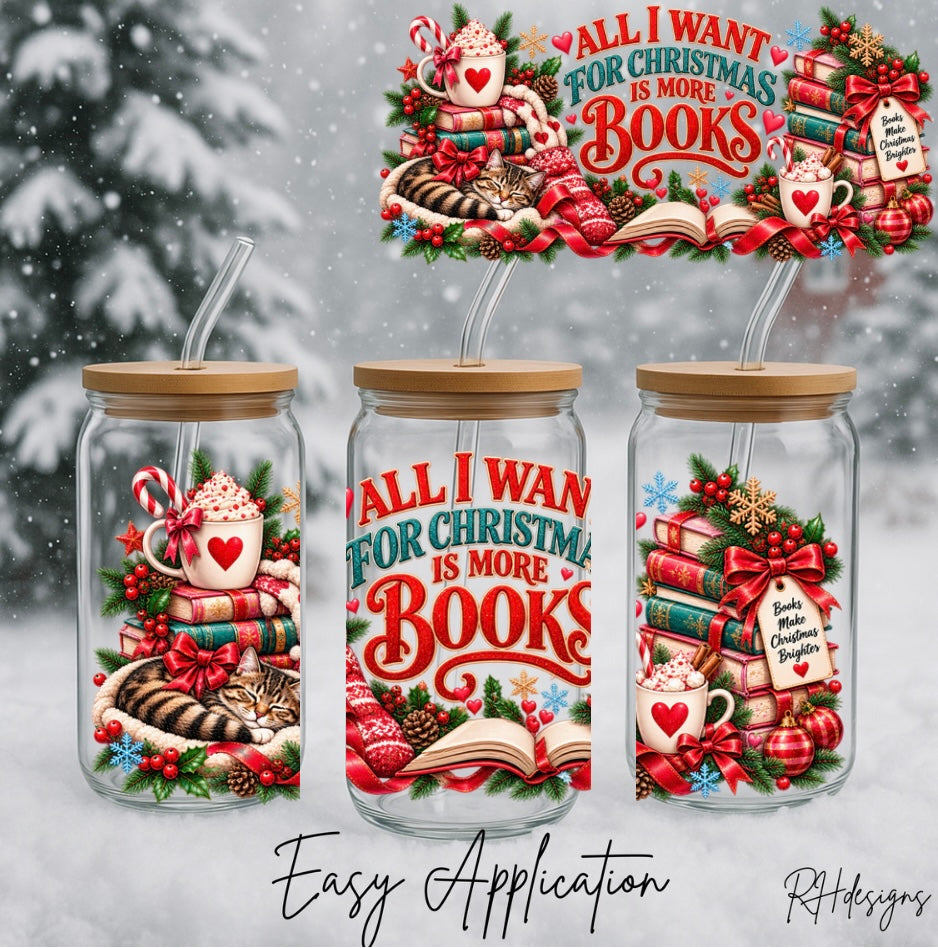 All I Want For Christmas Is Books - 16oz