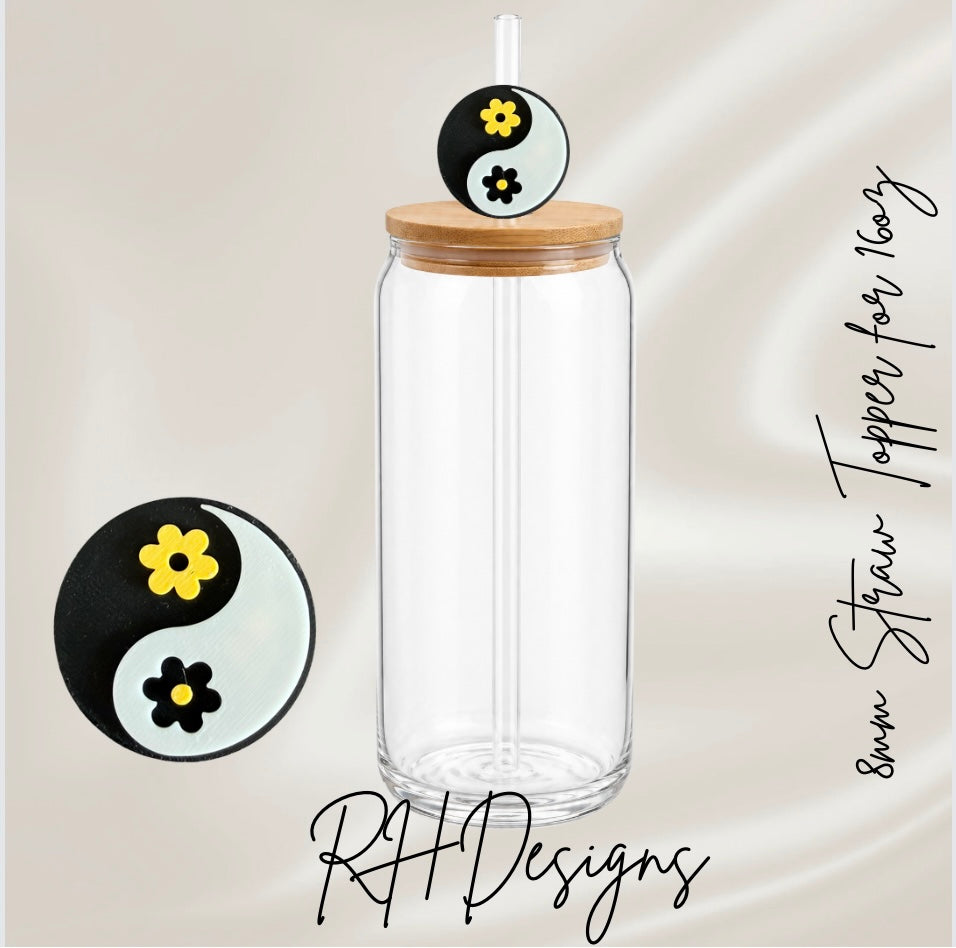 YingYang - Straw Topper - 3D