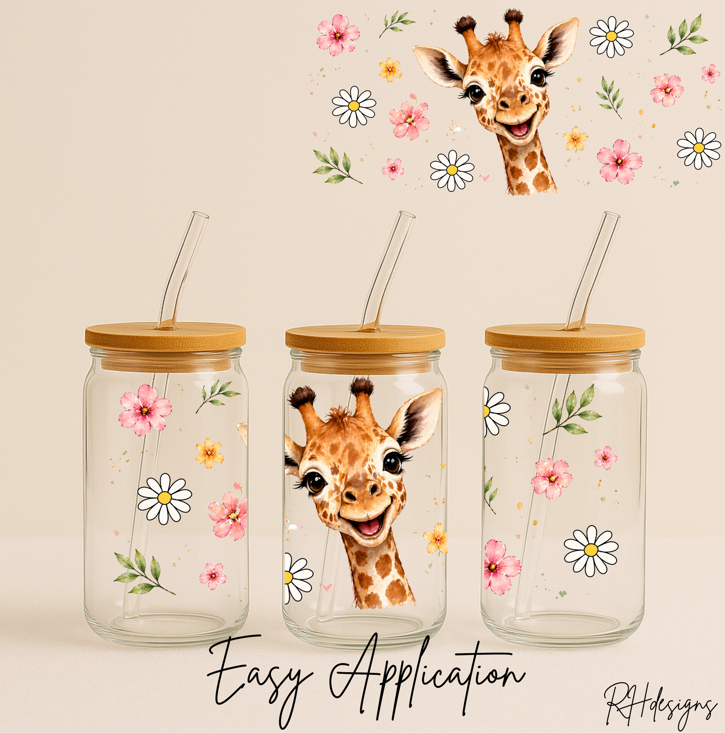 Summer Giraffe Flowers - 16oz