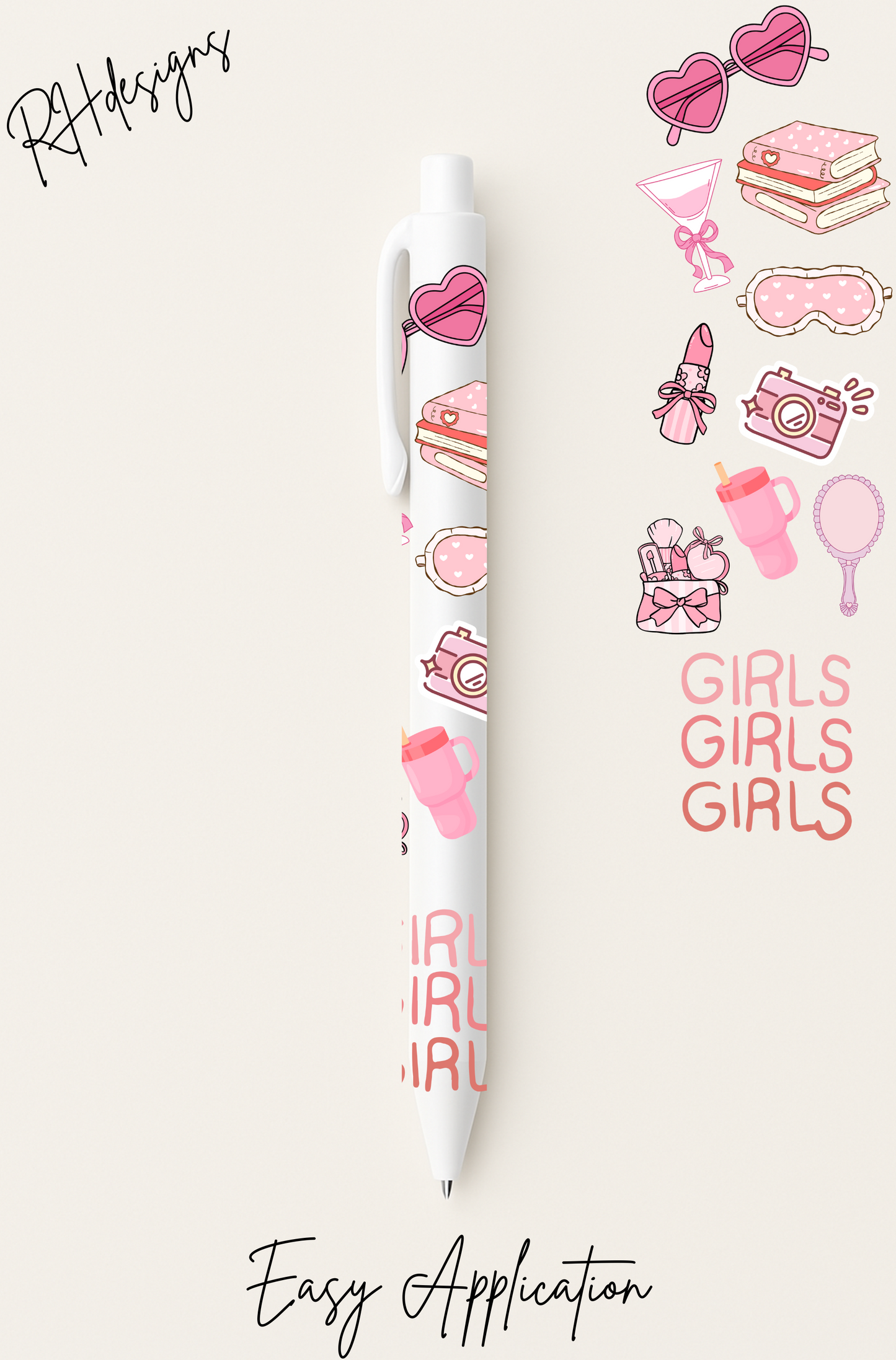 Girls Girls Girls - Pen/Bookmark wrap