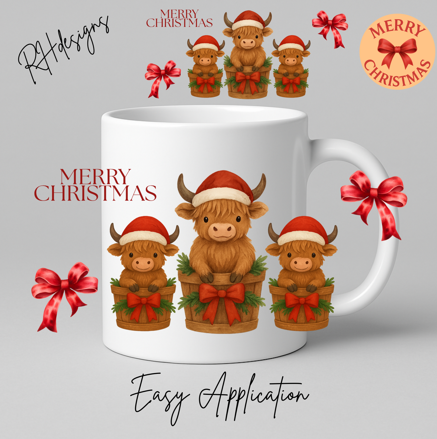 Christmas Highland Cow - 11oz
