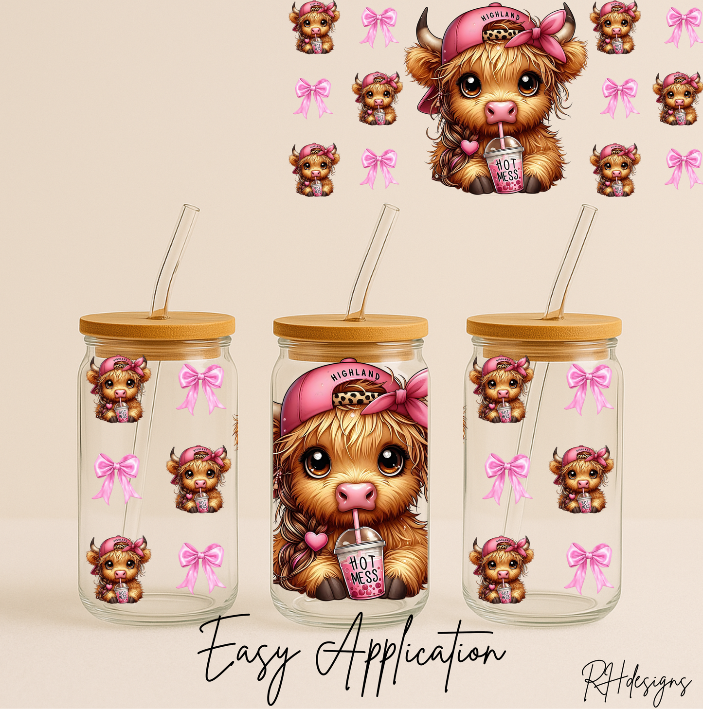 Hot Mess Highland Cow - 16oz
