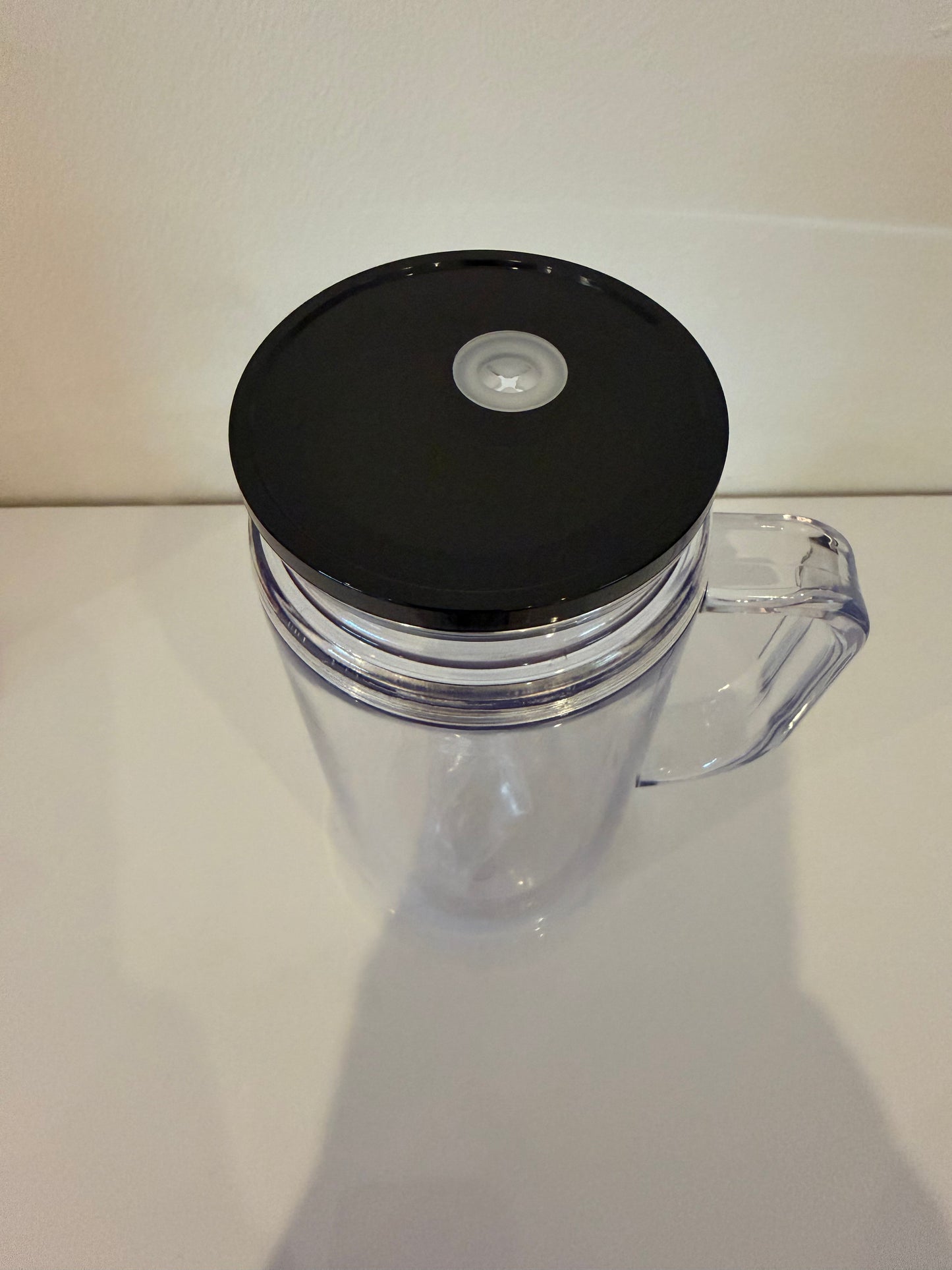 Black 16oz Acrylic Snowglobe With Handle