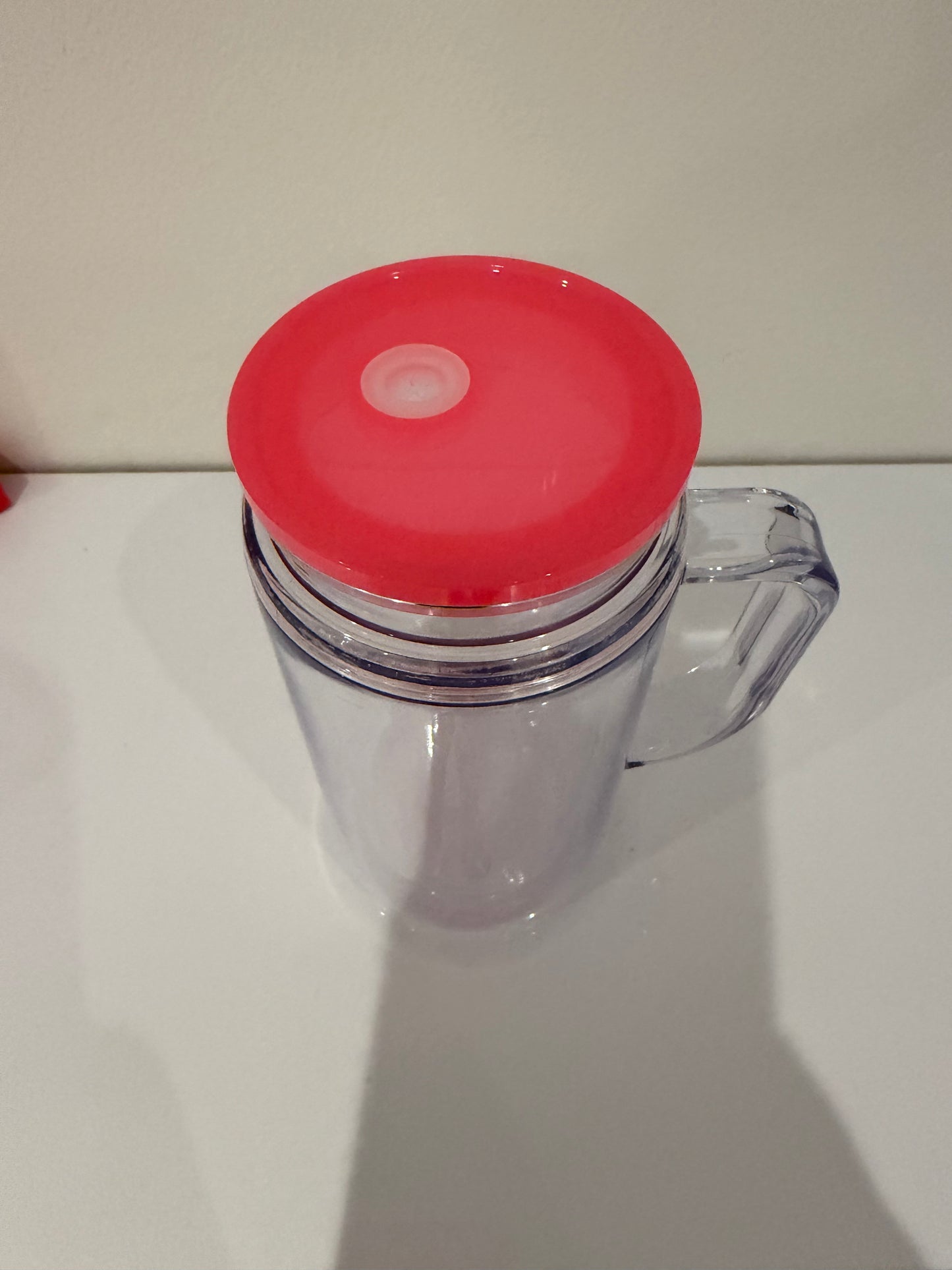 Hot Pink 16oz Acrylic Snowglobe Handle