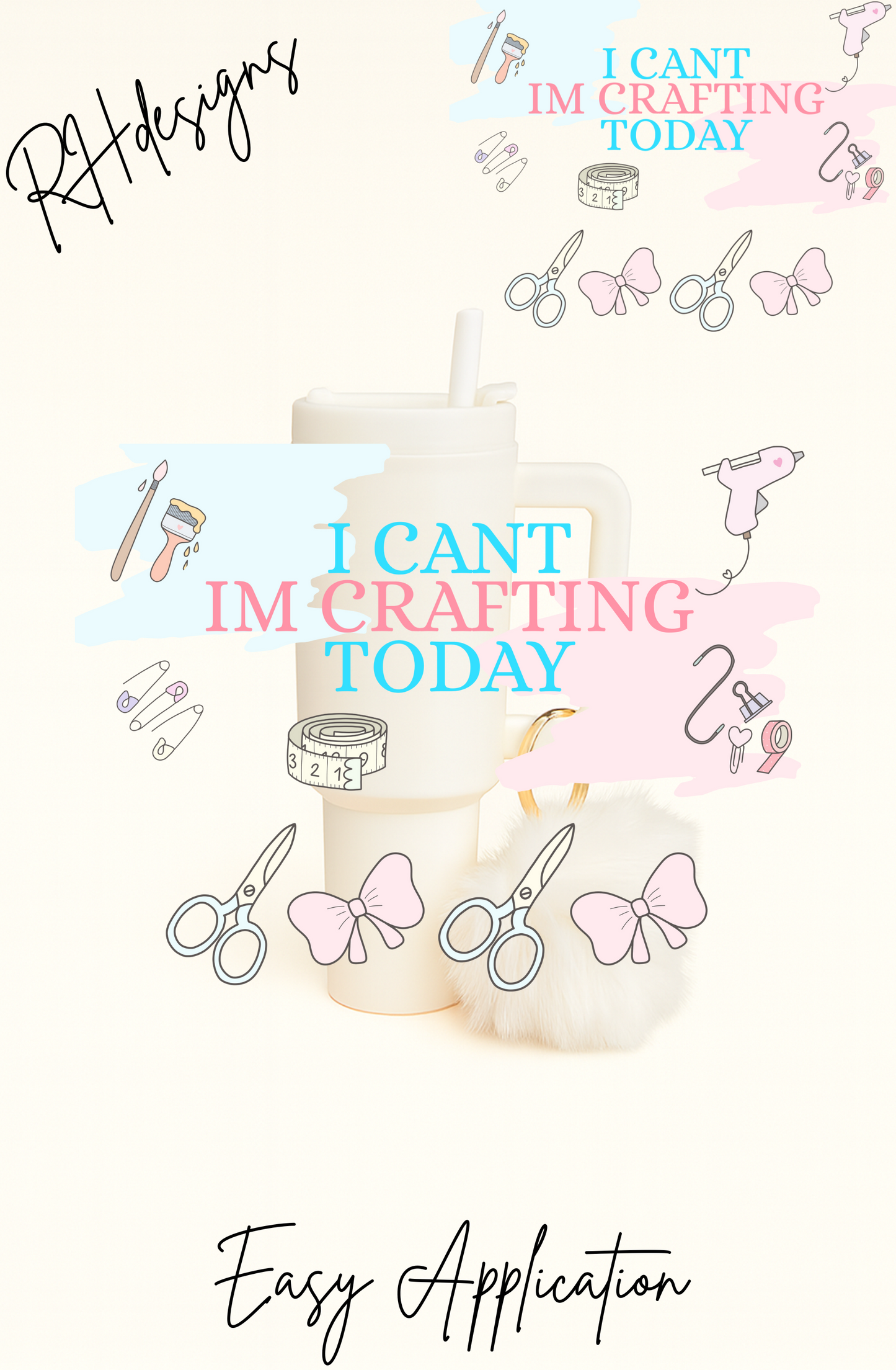 I Cant Im Crafting - Mini Tumbler Wrap