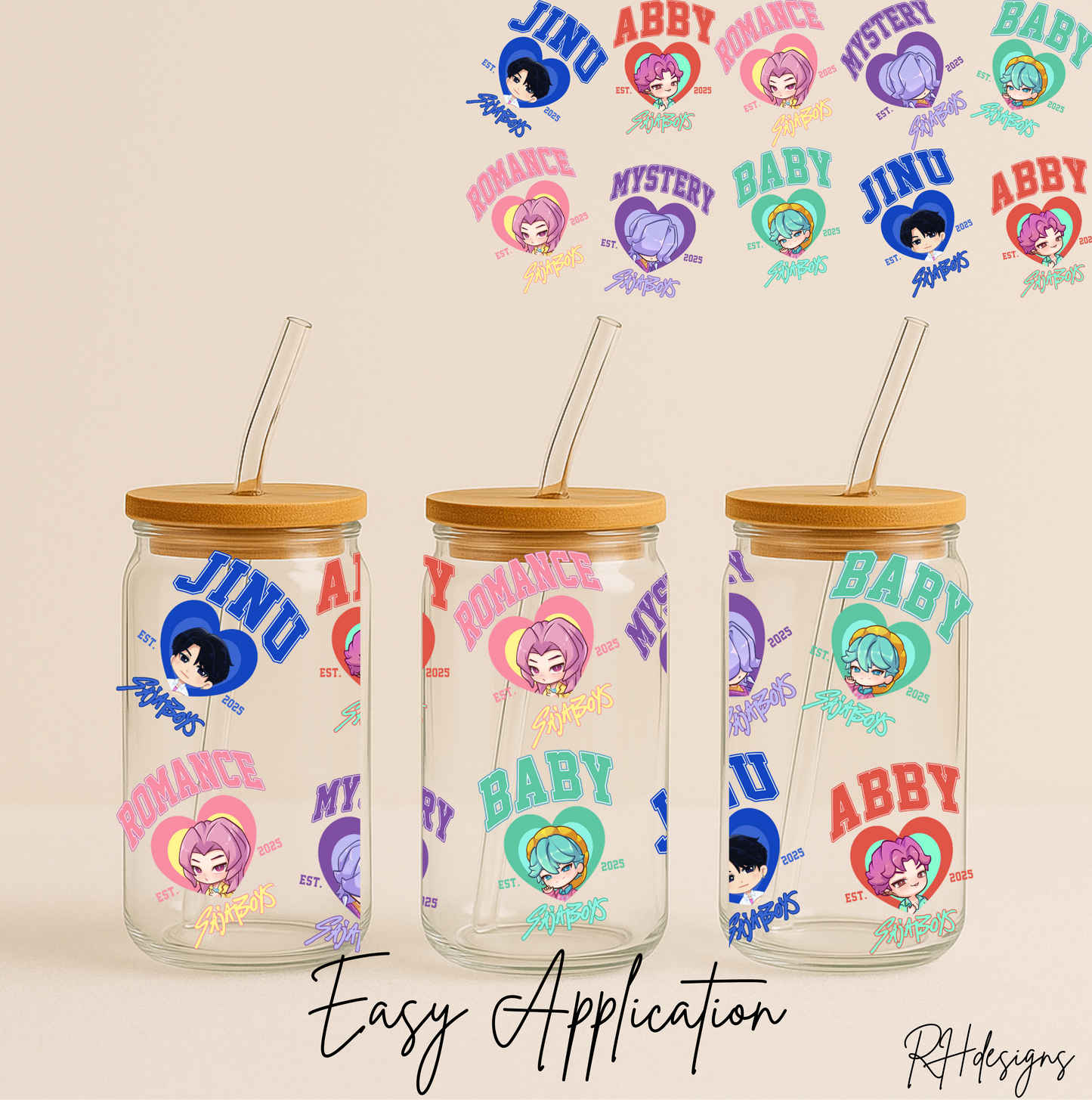 K Stars Lovehearts - 16oz