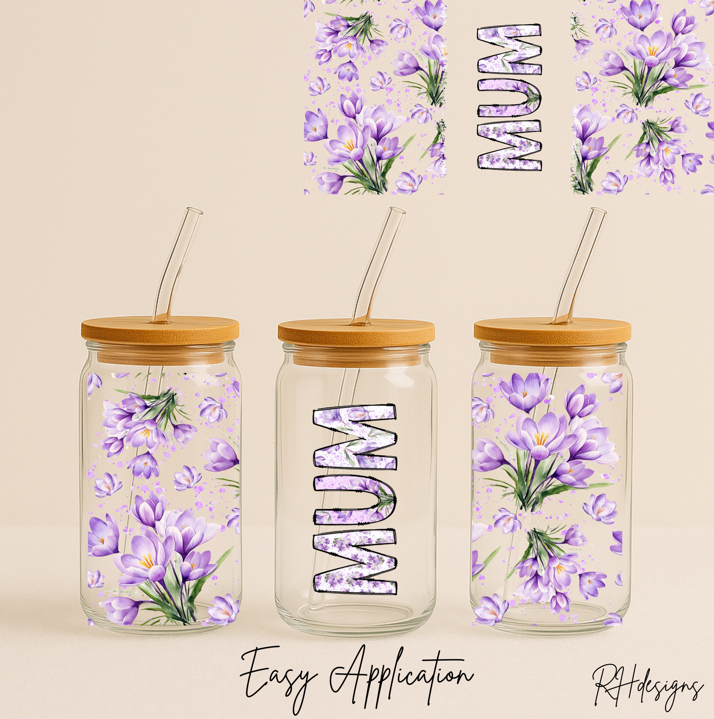 Purple Flower Mum - 16oz