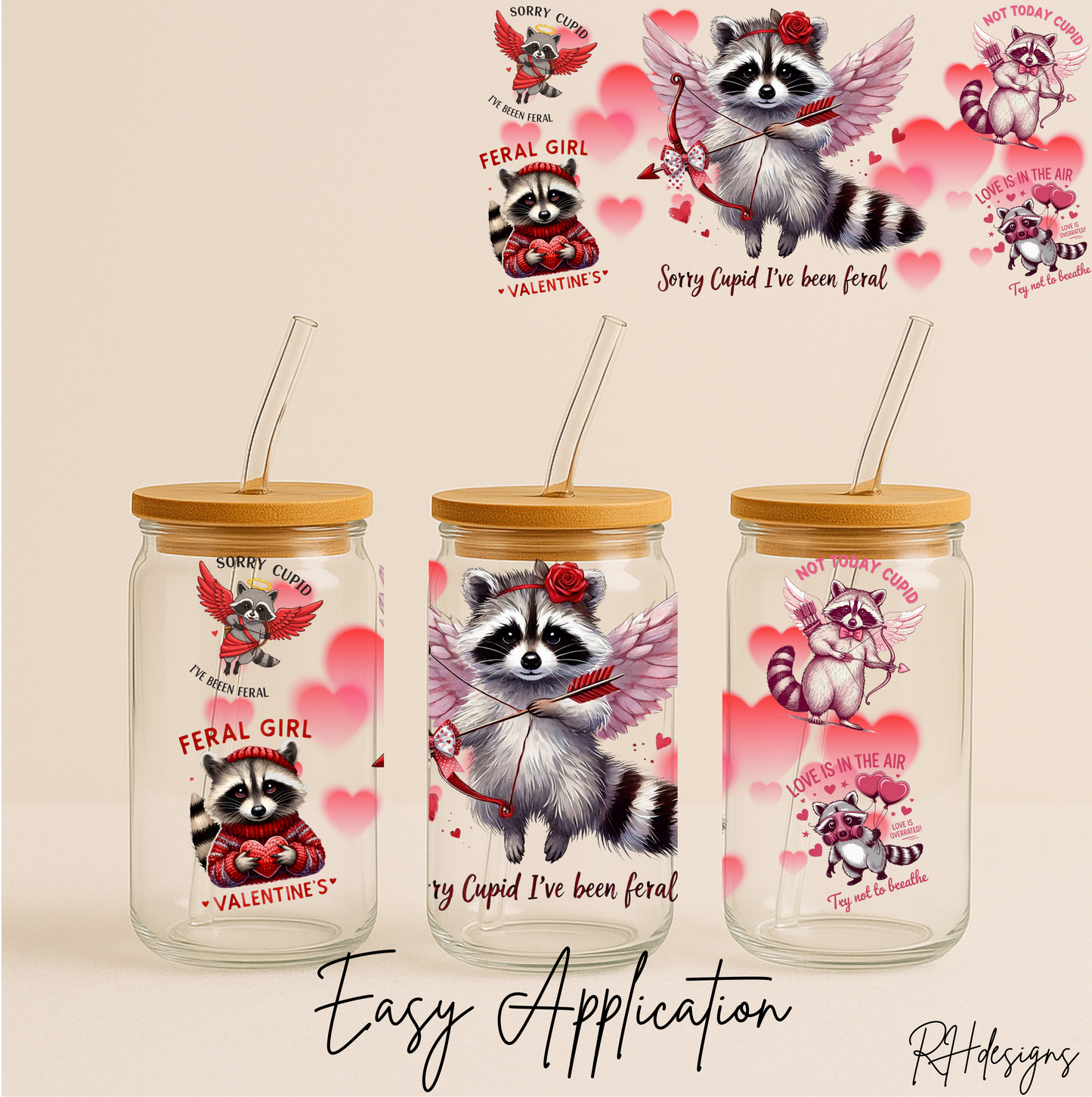 Sorry Cupid Ive Been Feral Valentine - 16oz