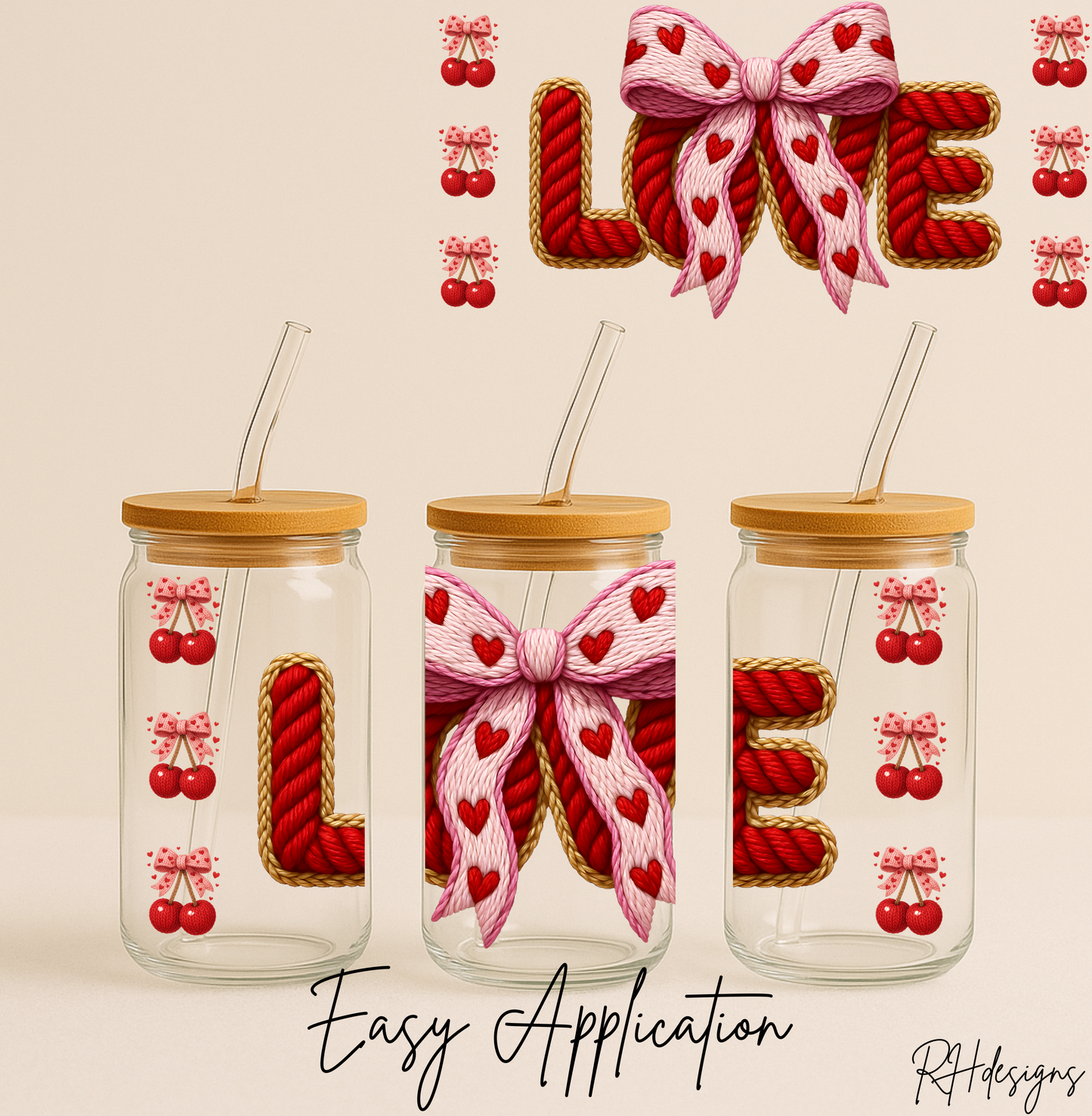 Faux Yarn LOVE Valentines - 16oz