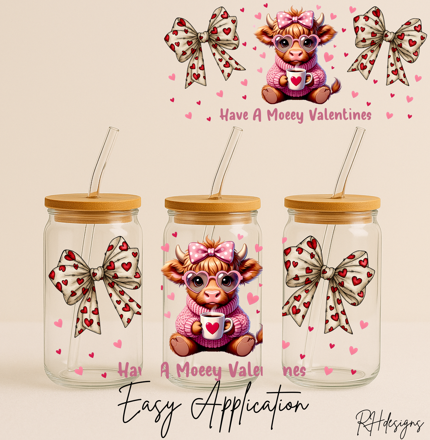 Highland Cow Mooey Valentines - 16oz