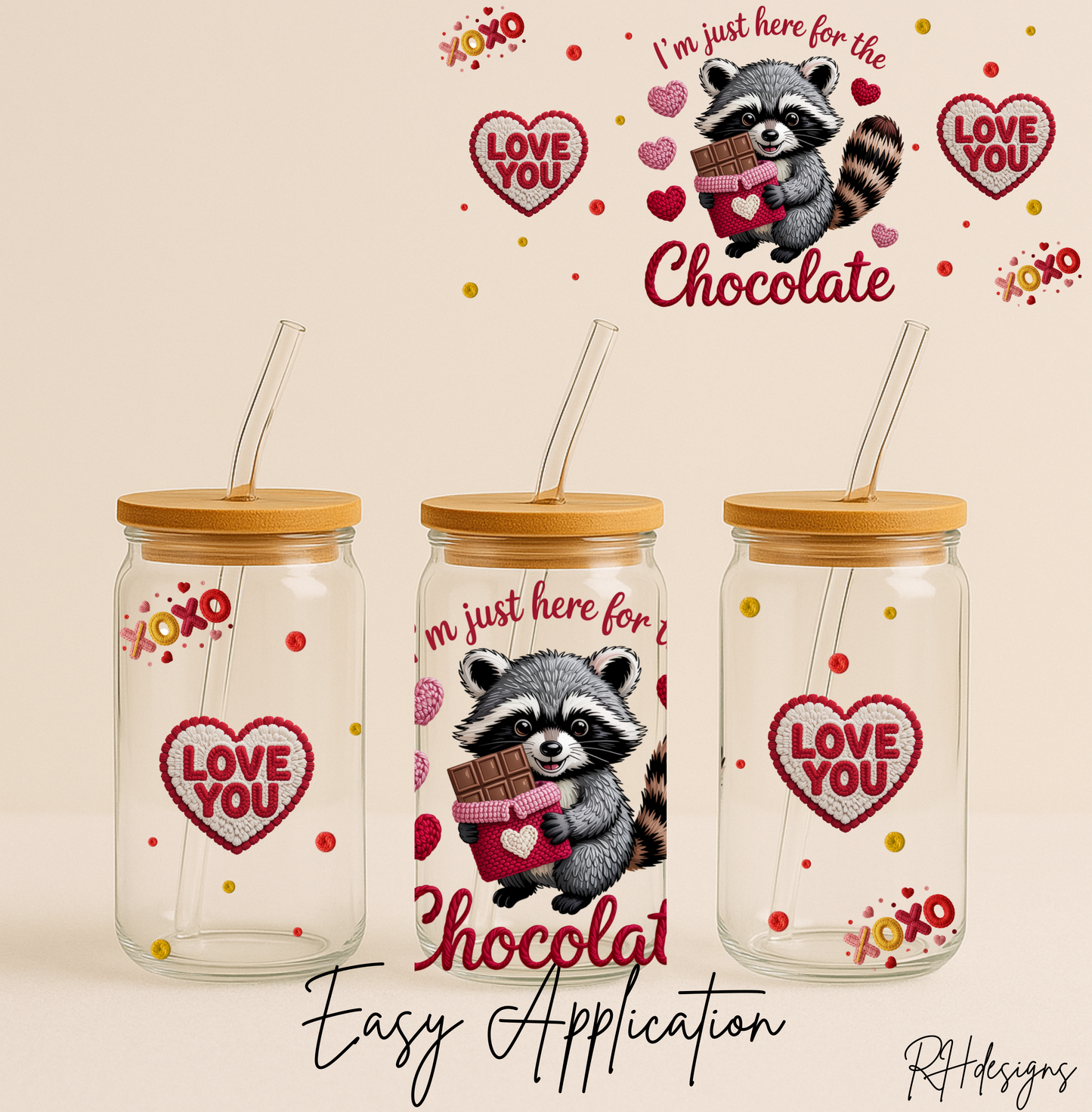Im Just Here For The Chocolate Valentines - 16oz