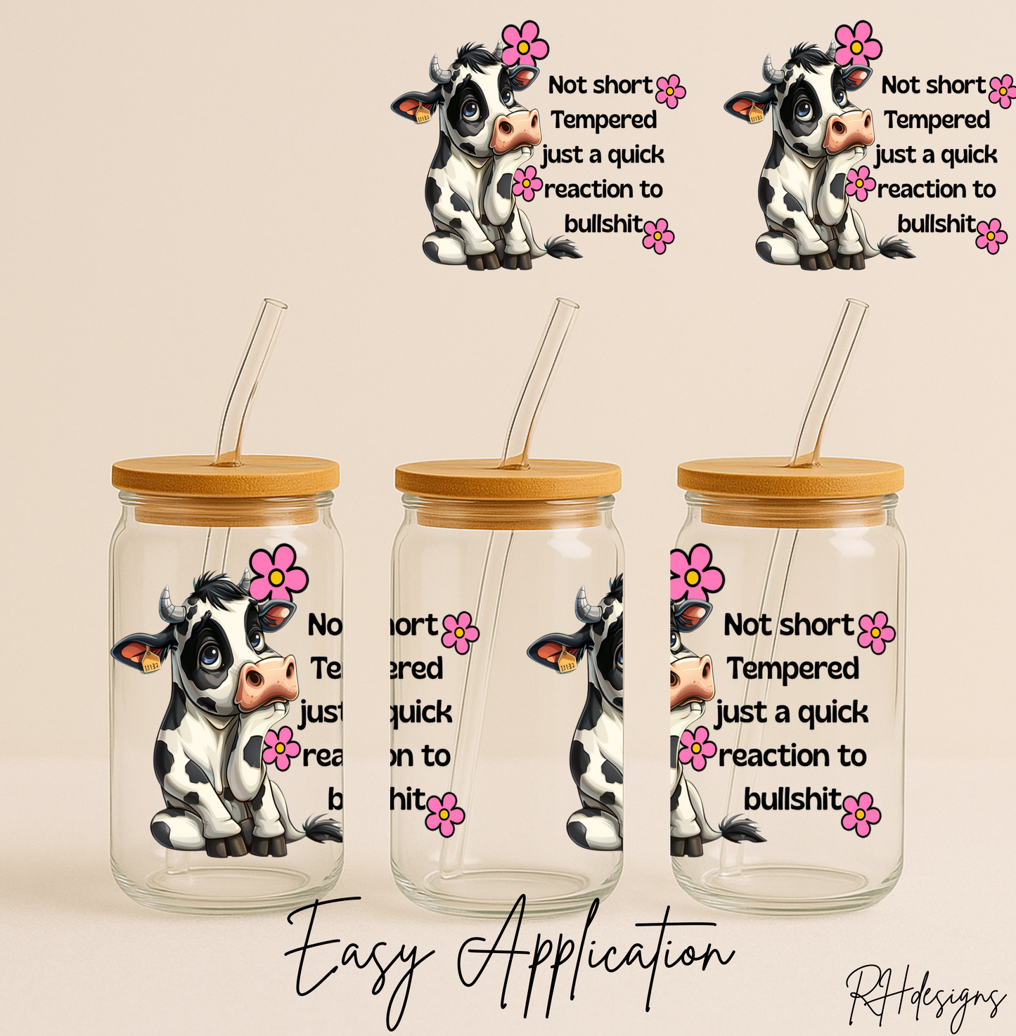 Not Short Tempered Cow - 16oz