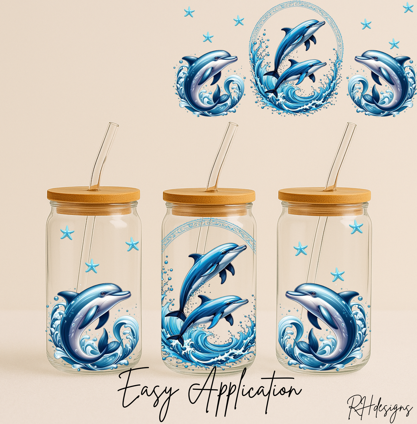 Swimming Dolphins - 16oz
