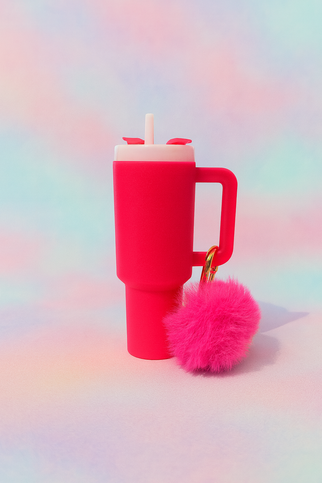 Hot Pink Mini Keychain