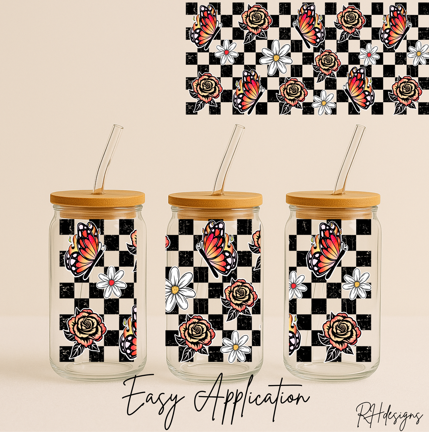 Checkered Butterflies - 16oz