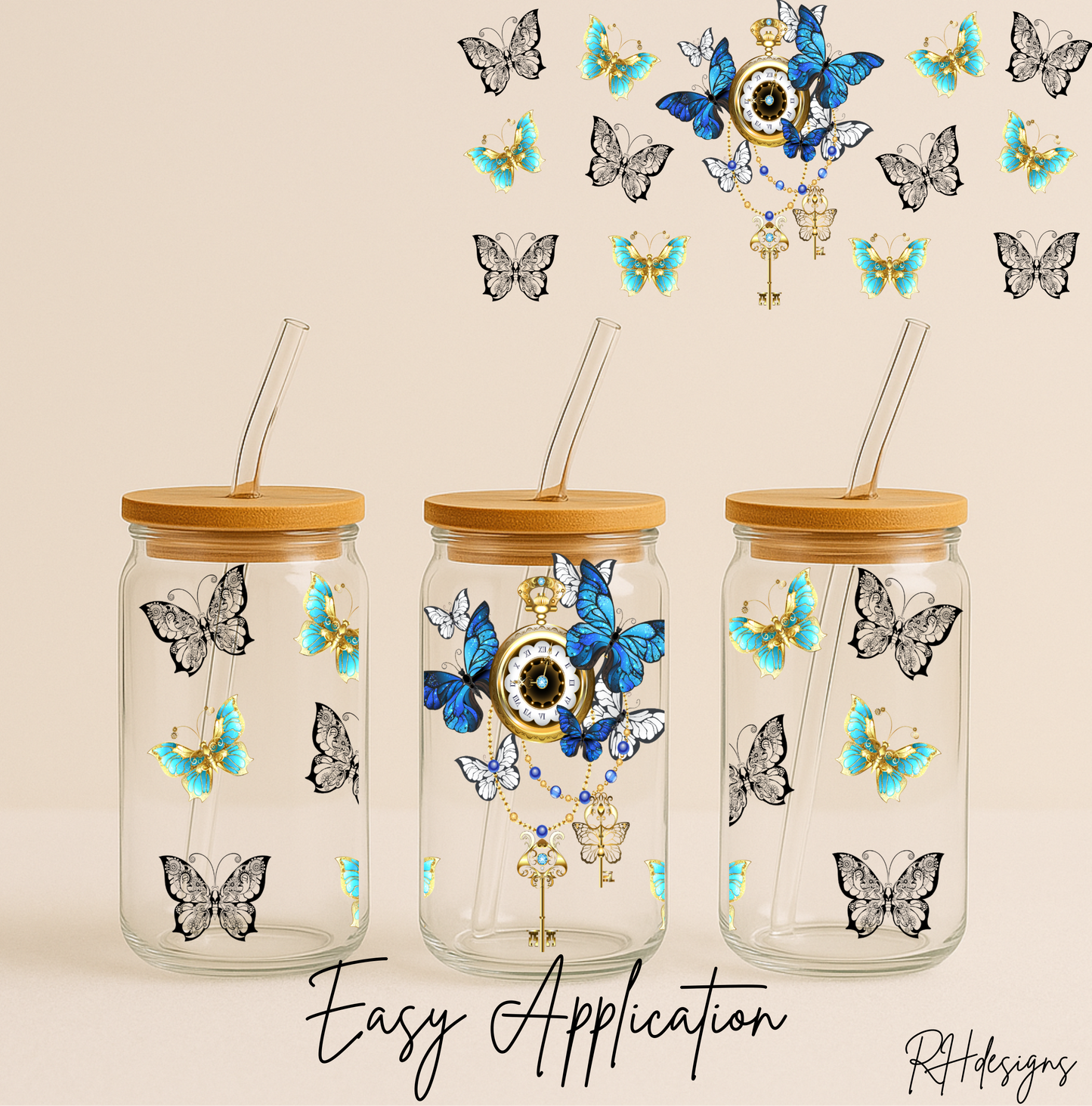 Butterflies & Key - 16oz