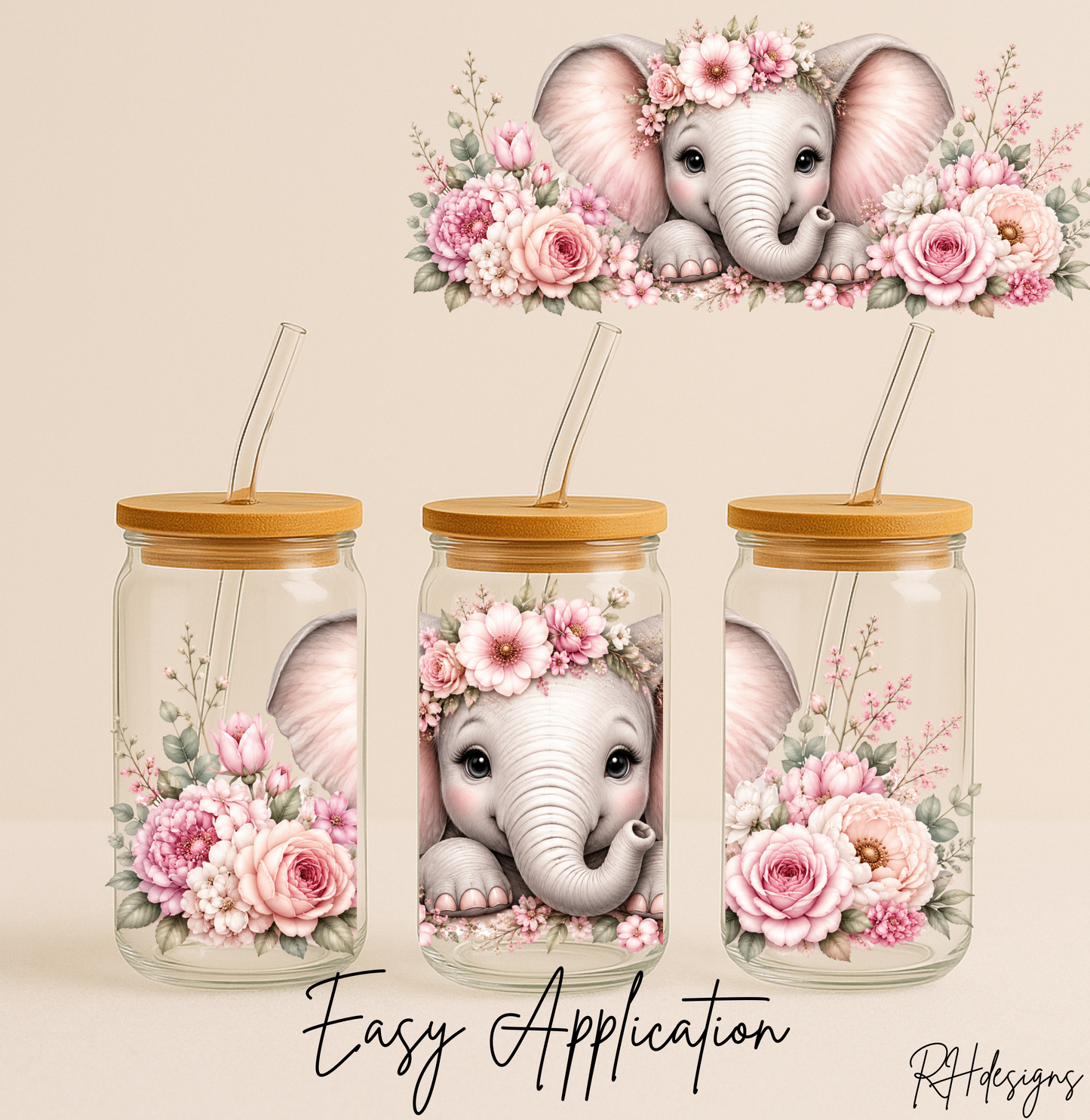 Flower Elephant - 16oz