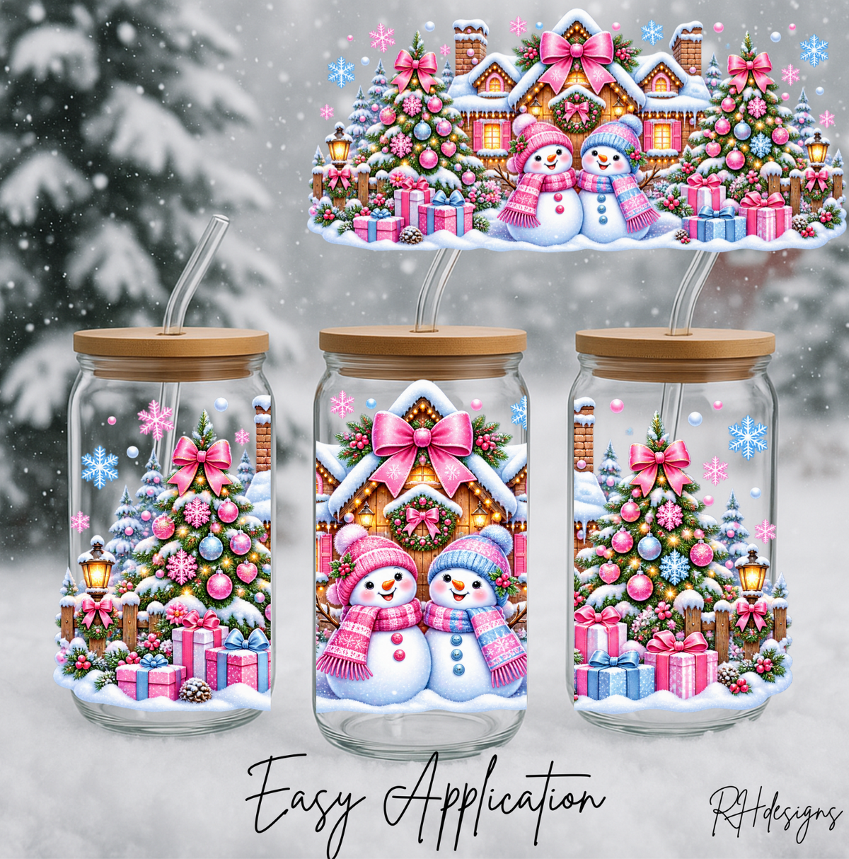 Colorful Snowman - 16oz