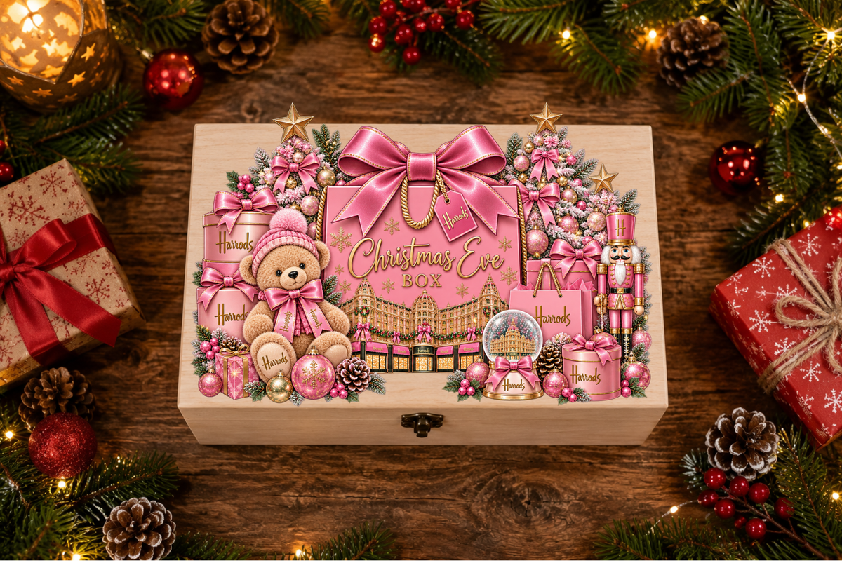 Pink H Bear Christmas Eve