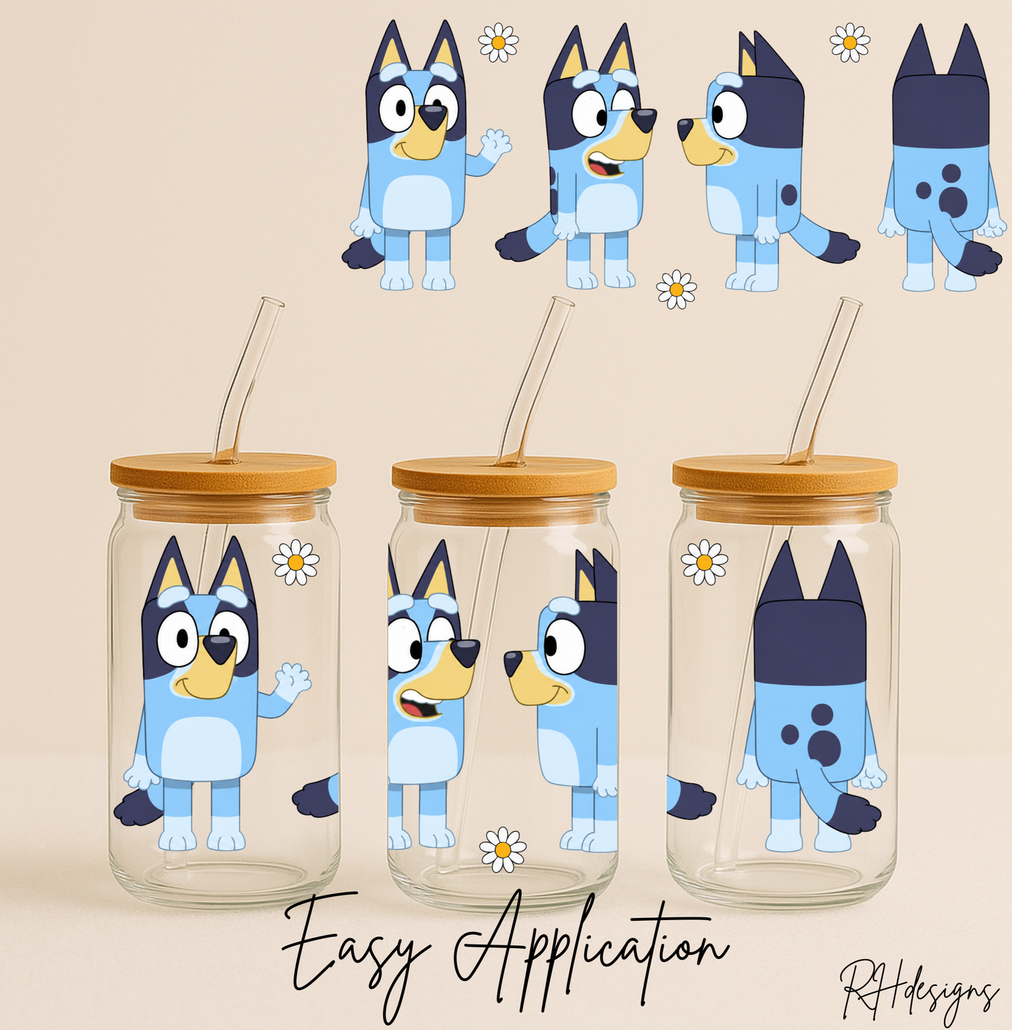 Blue Daisies - 16oz