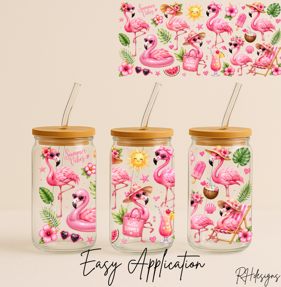 Summer Vibes Flamingo - 16oz