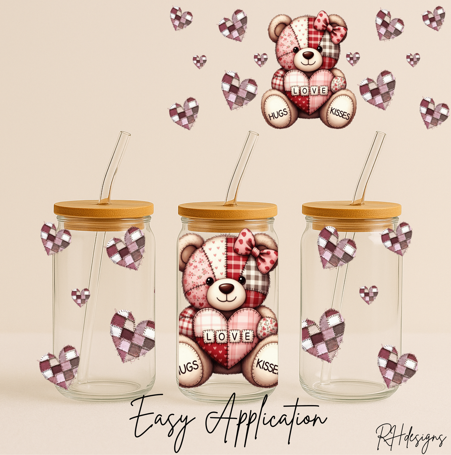 Love Patchwork Bear - 16oz