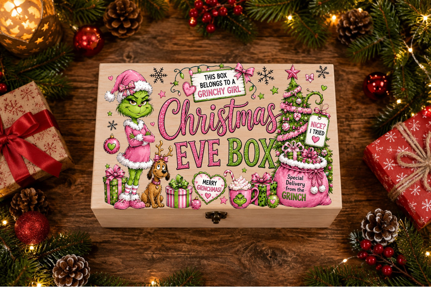 This Box Belongs To A Grinchy Girl Christmas Eve