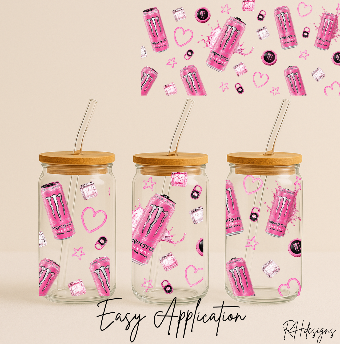 Pink Monster Scattered - 16oz