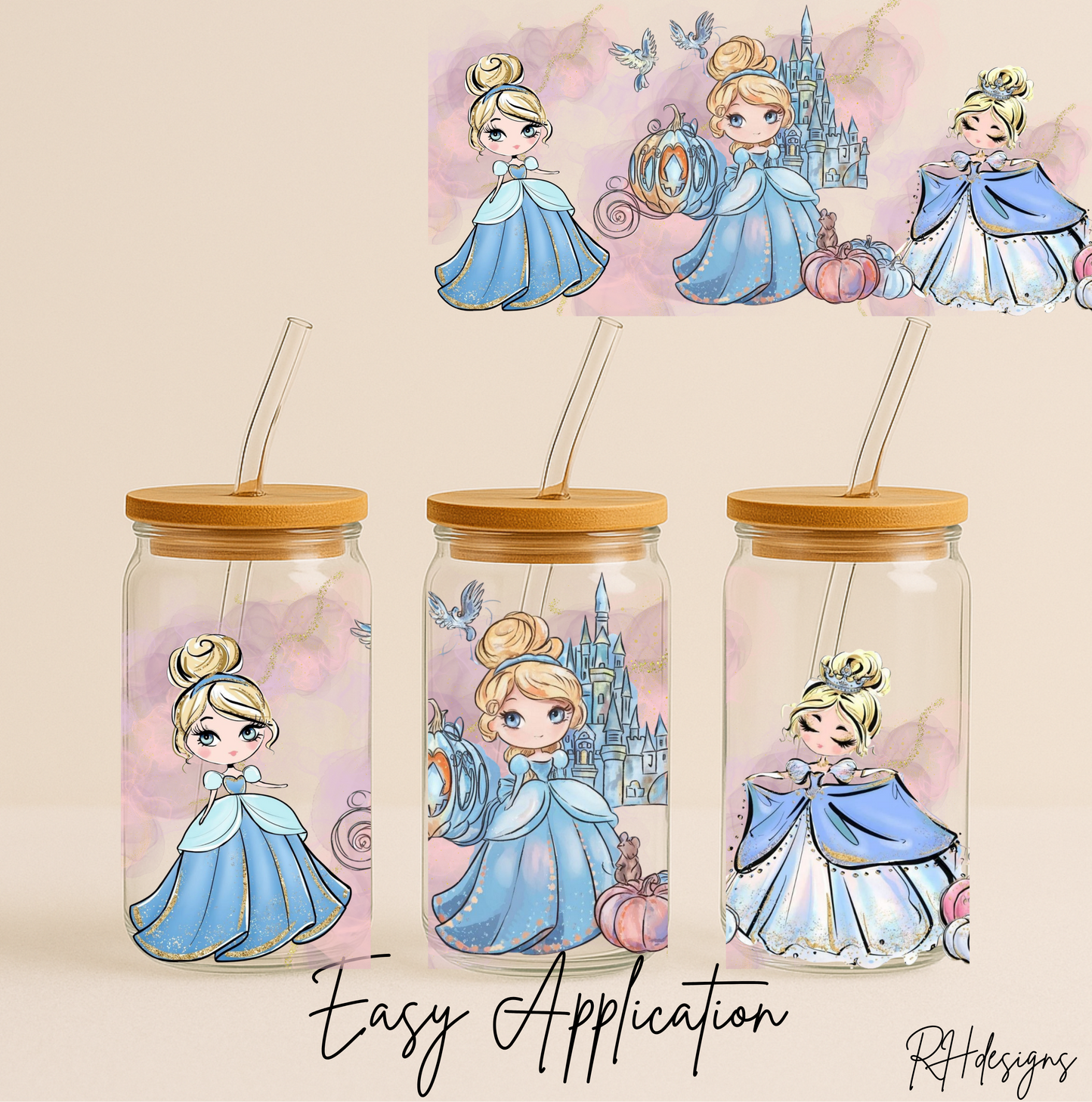 Blue Sparkle Princess - 16oz