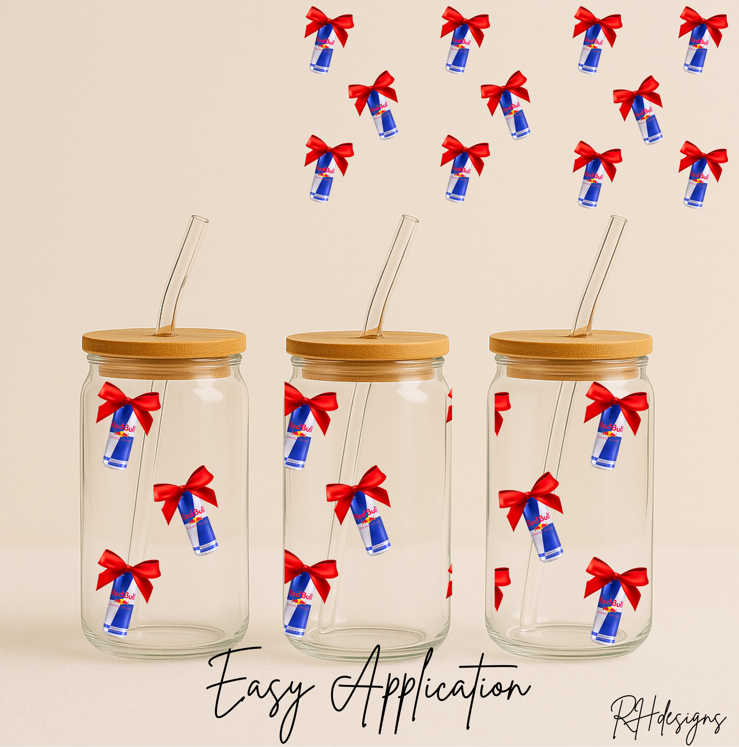 Red Bow Drink Scattered - 16oz