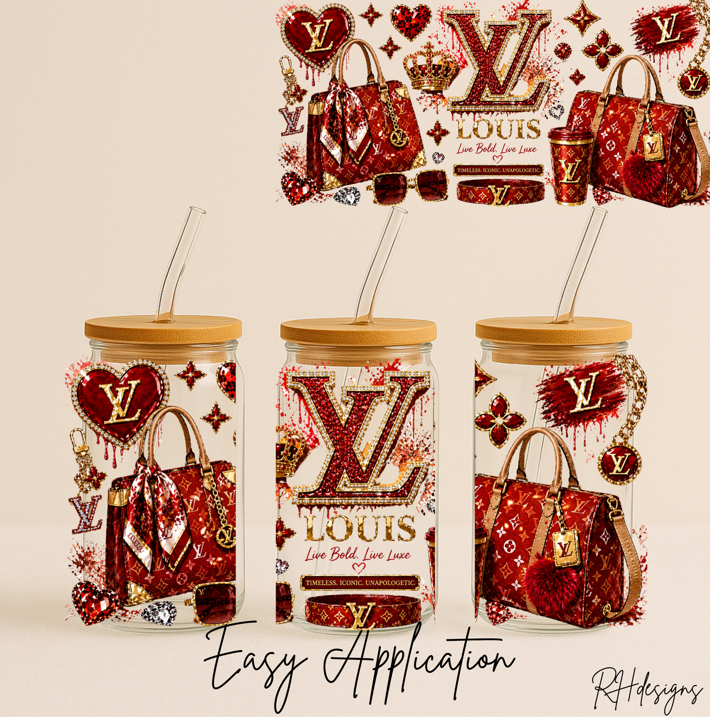 Live Bold Live Luxe Red L - 16oz