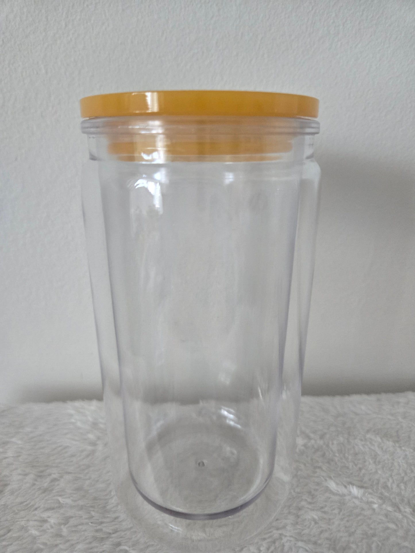 Yellow 16oz Acrylic Snowglobe Tumblers