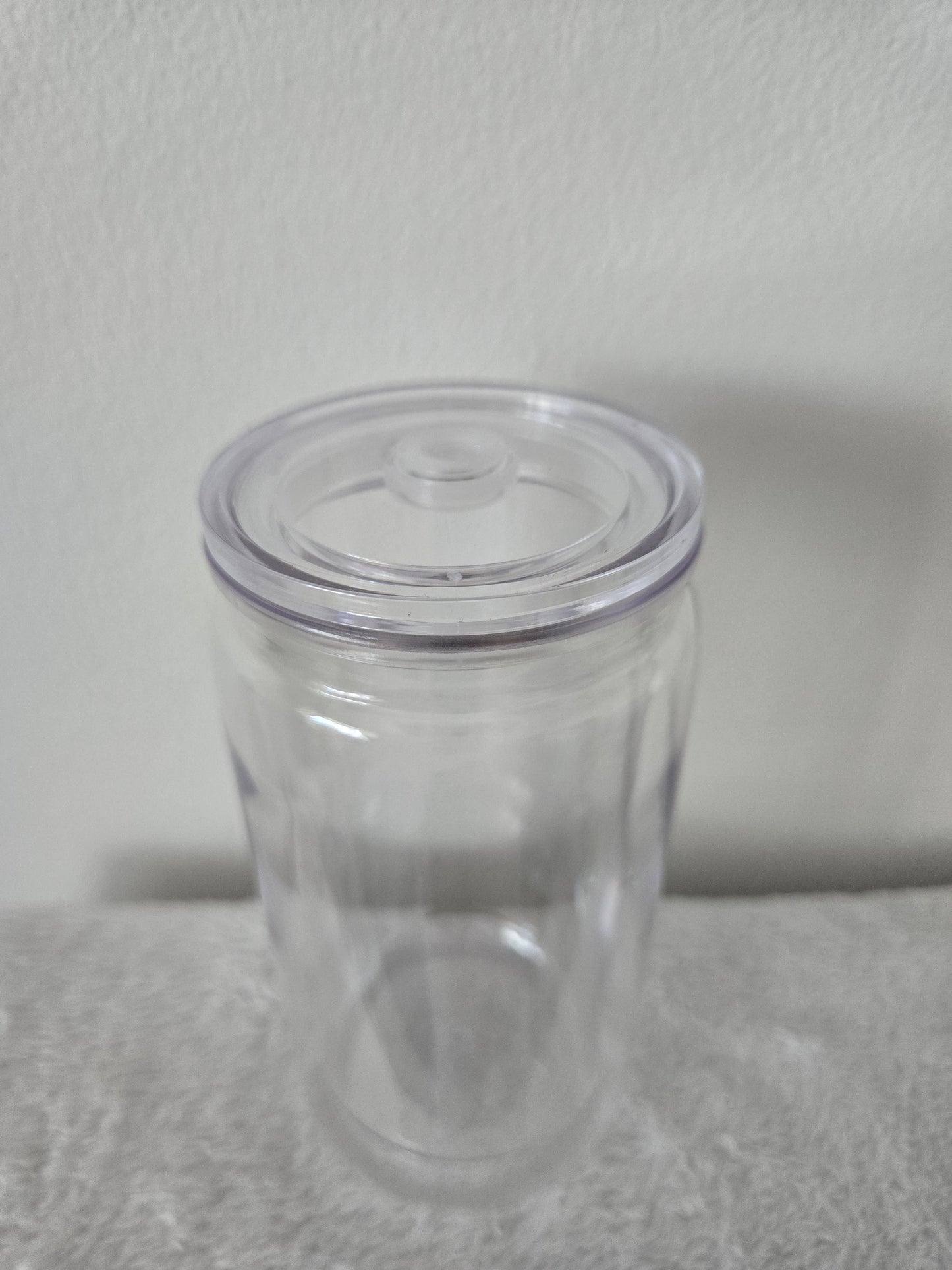 Clear Lid Acrylic 16oz Snowglobe Tumbler