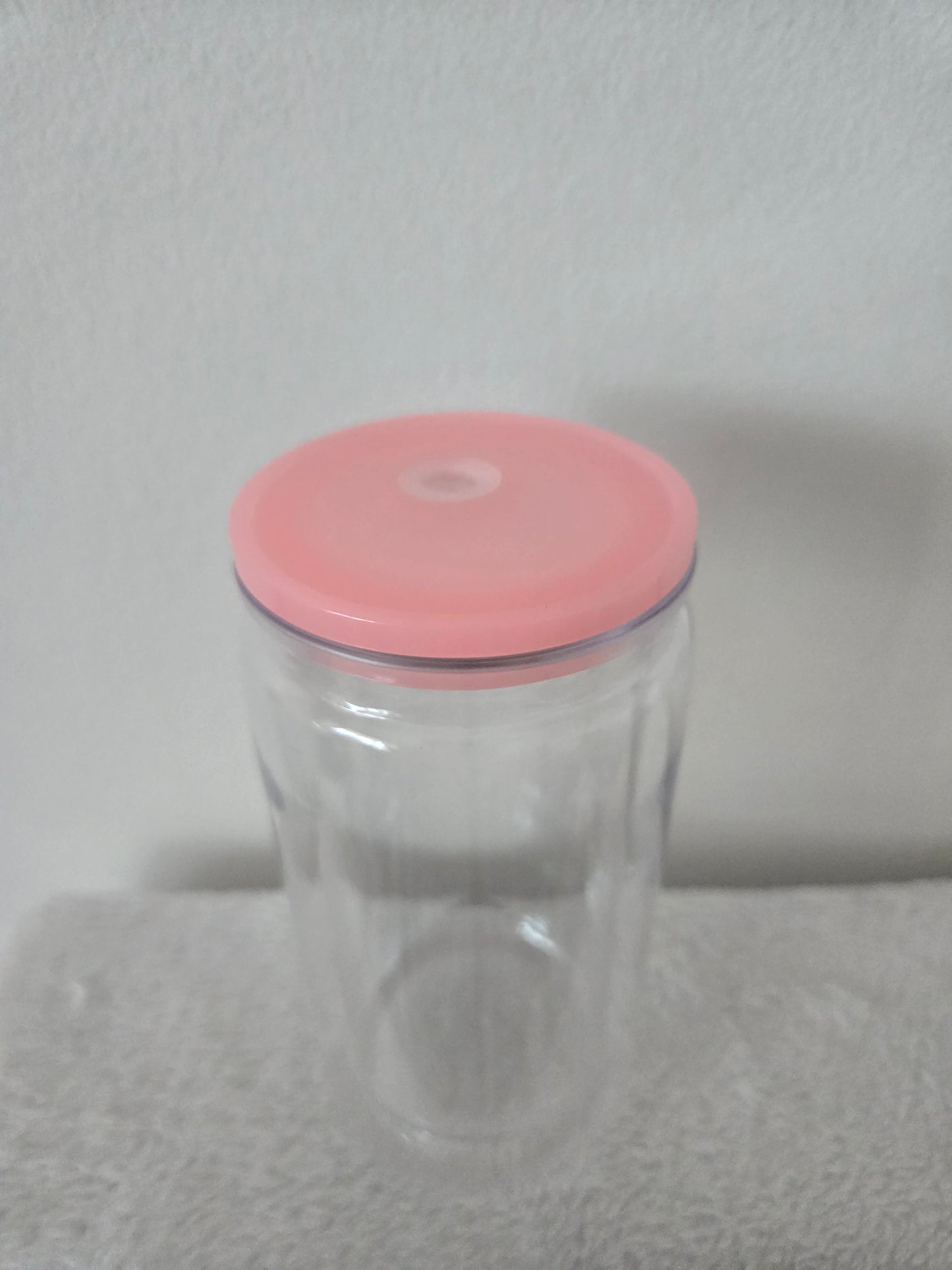 Light Pink Acrylic 16oz Snowglobe Tumblers
