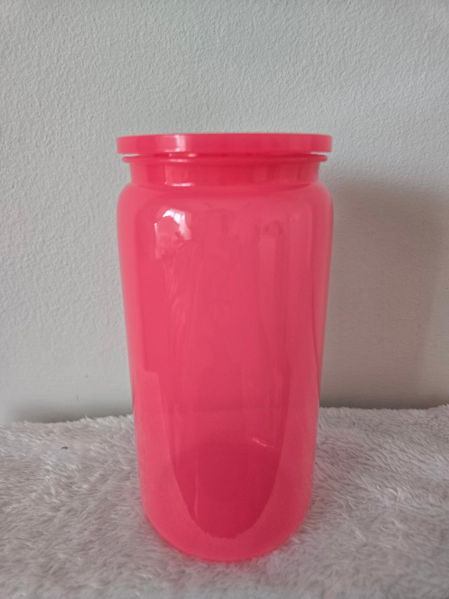 Acrylic Hot Pink Coloured 16oz