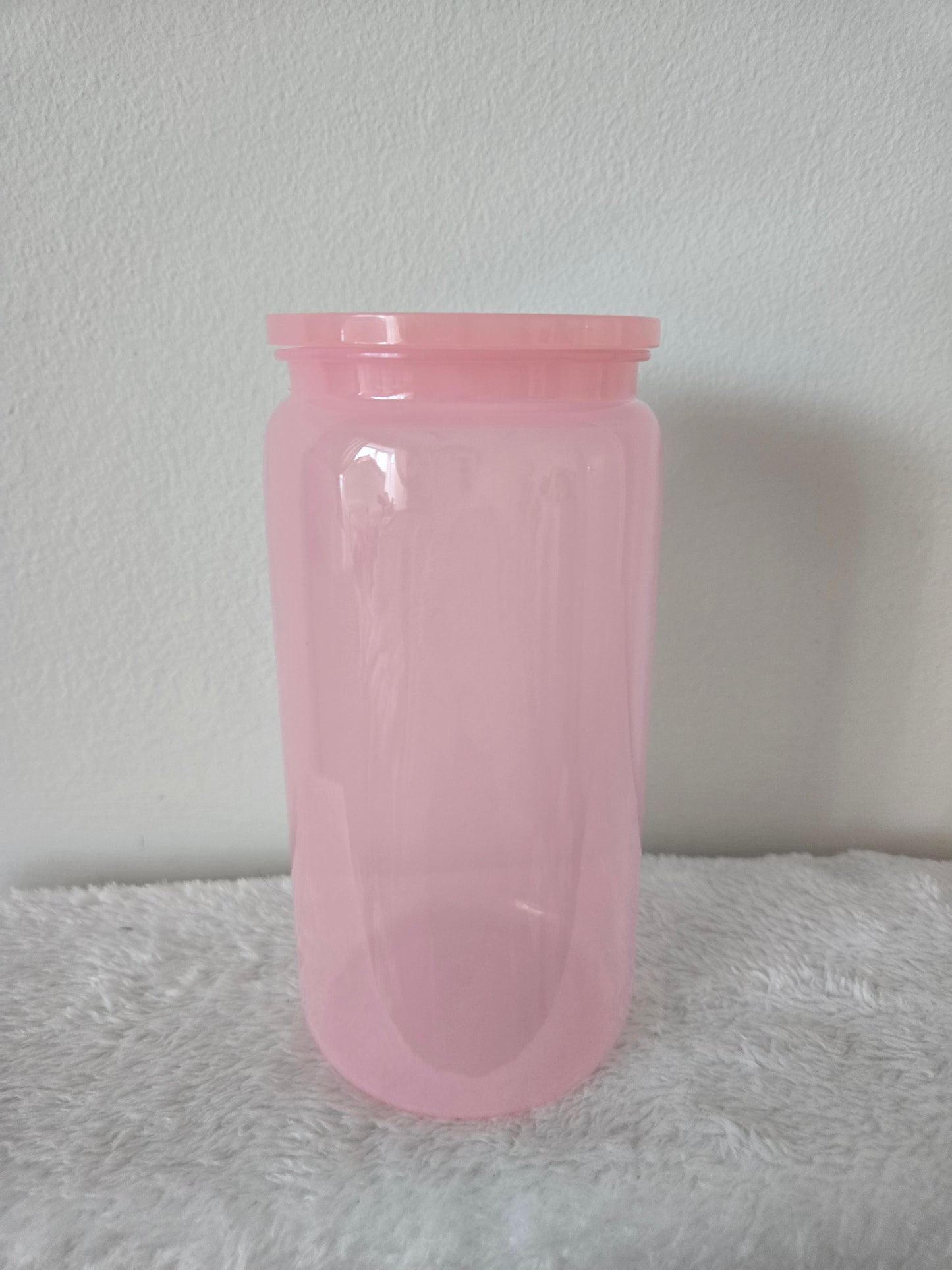 Acrylic Light Pink Coloured 16oz