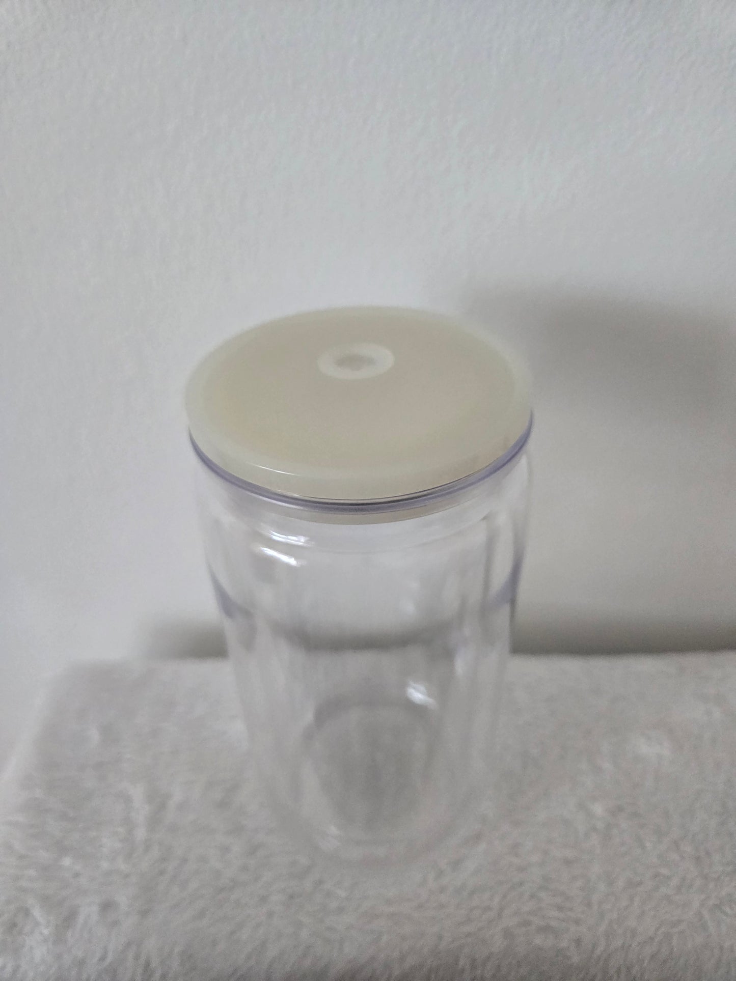 Off-White 16oz Acrylic Snowglobe Tumblers