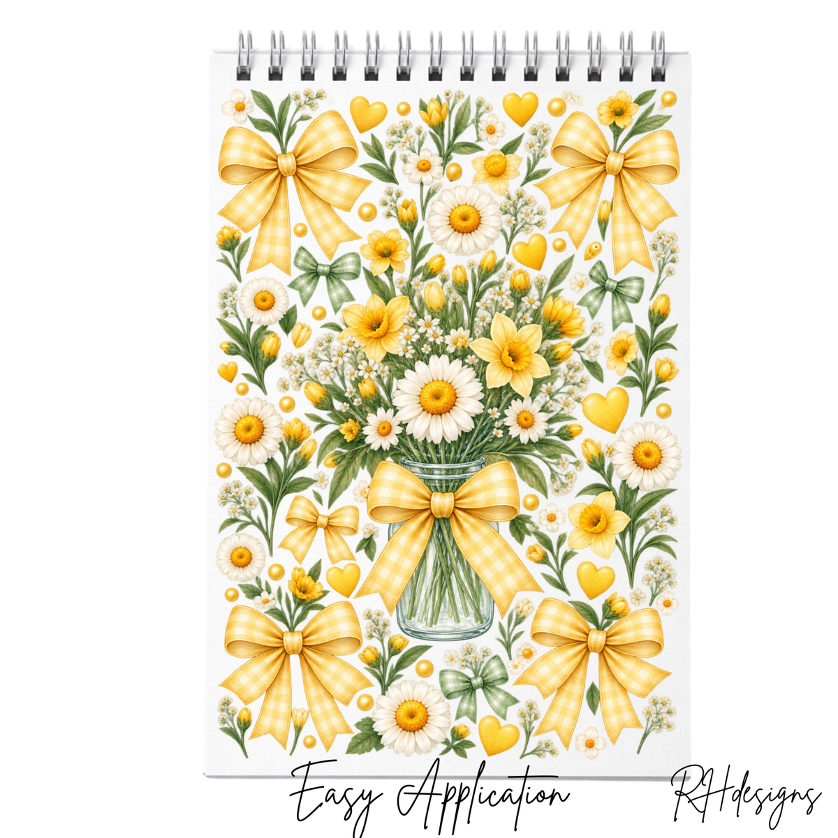 Yellow Bow Flowers - A5
