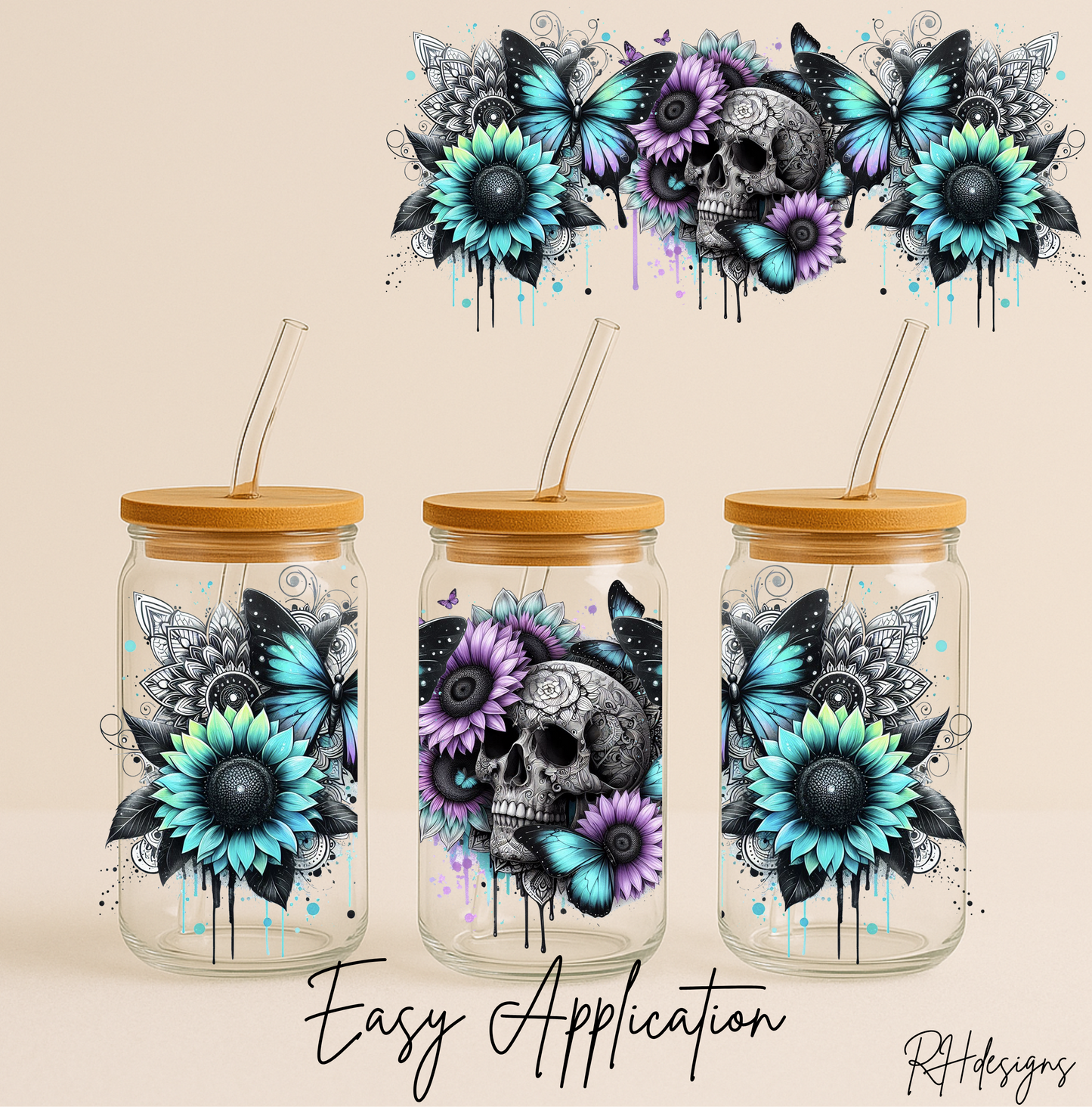 Skull Flowers - 16oz